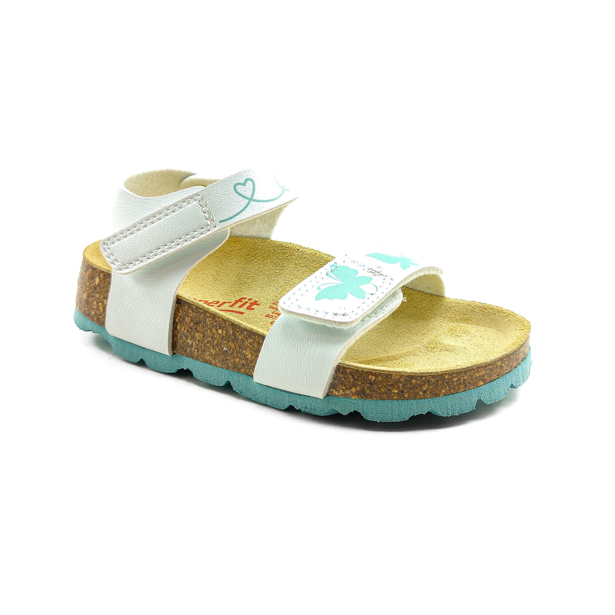 Superfit Ortopedik Çocuk Sandalet F 000123-1030 - Beyaz Kelebek WEIB / TÜRKIS - Superfit