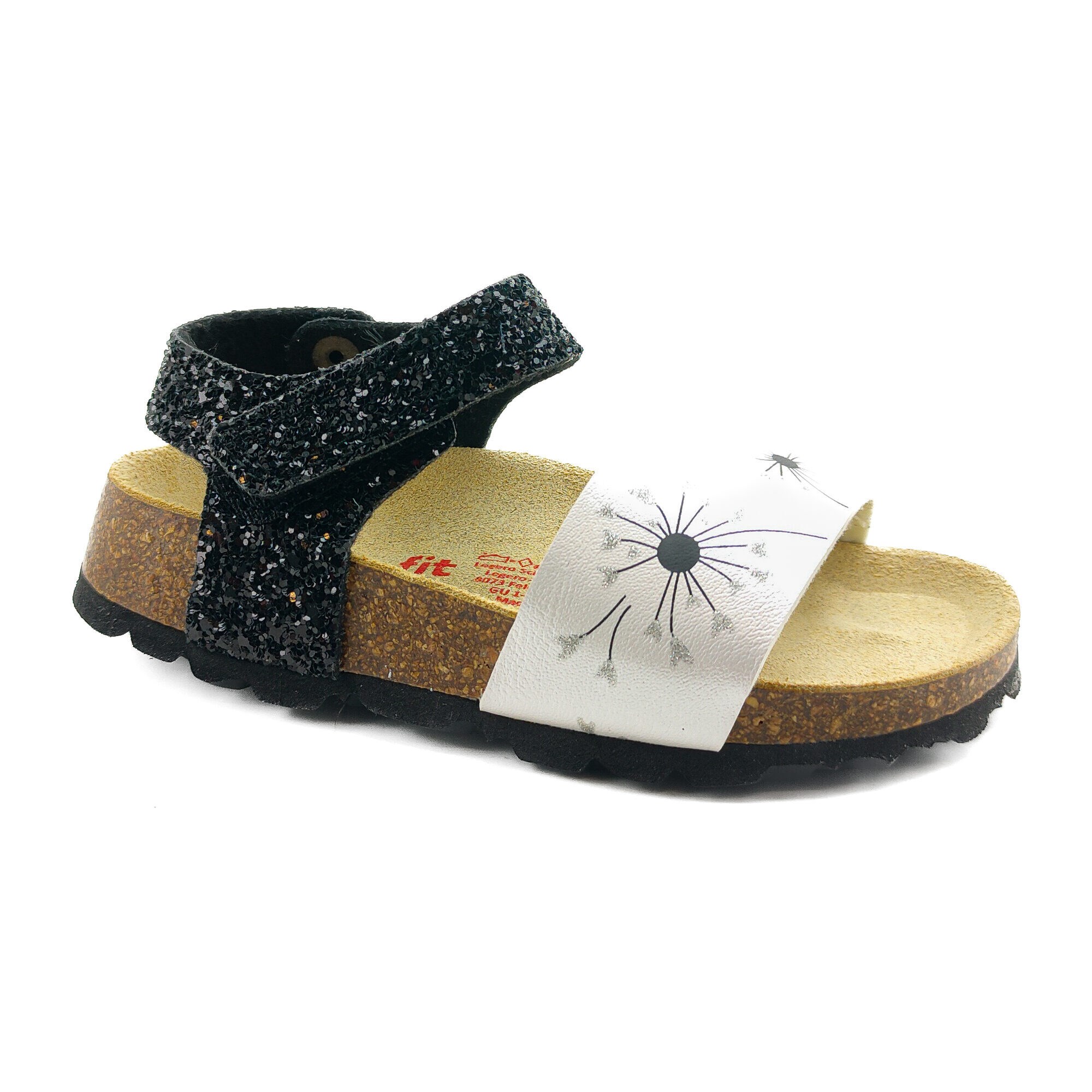 Superfit Ortopedik Çocuk Sandalet P 000115-0010 - Siyah Beyaz WEIB / SCHWARZ - Superfit