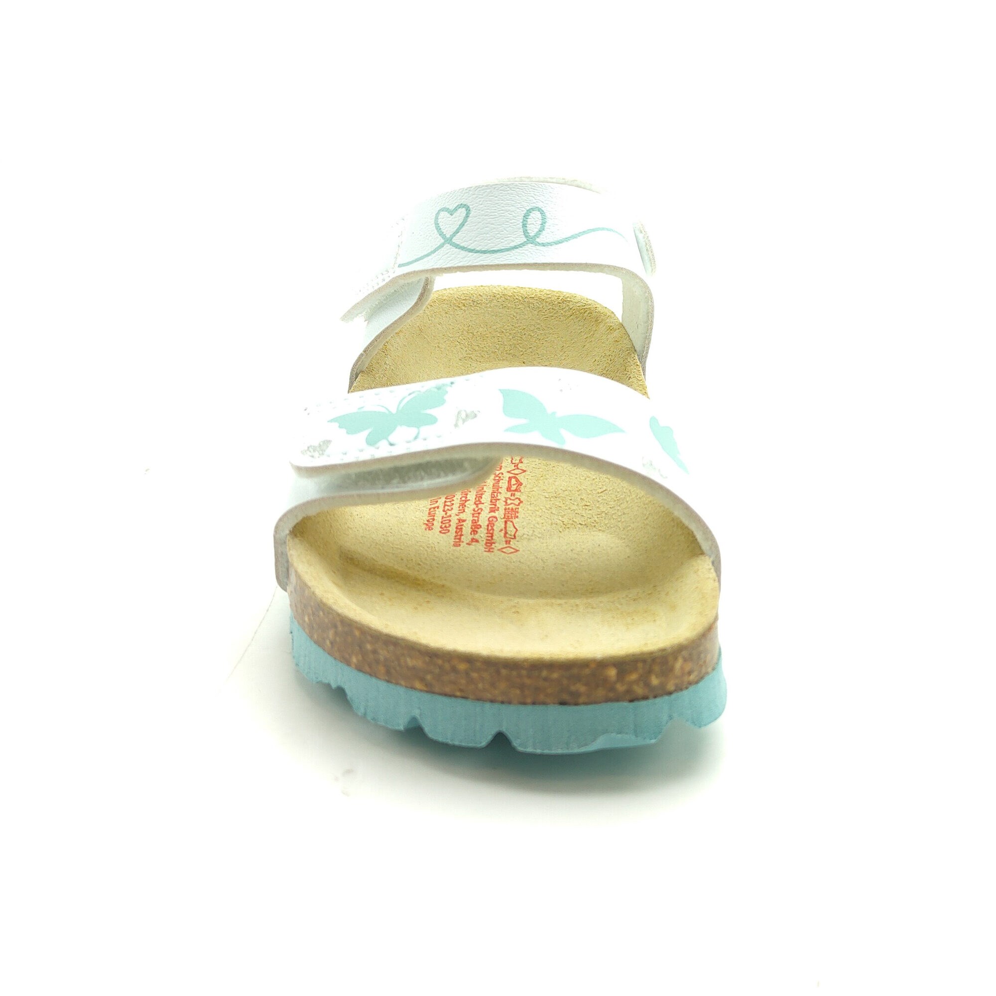 Superfit Ortopedik Çocuk Sandalet P 000123-1030 - Beyaz Kelebek WEIB / TÜRKIS - Superfit