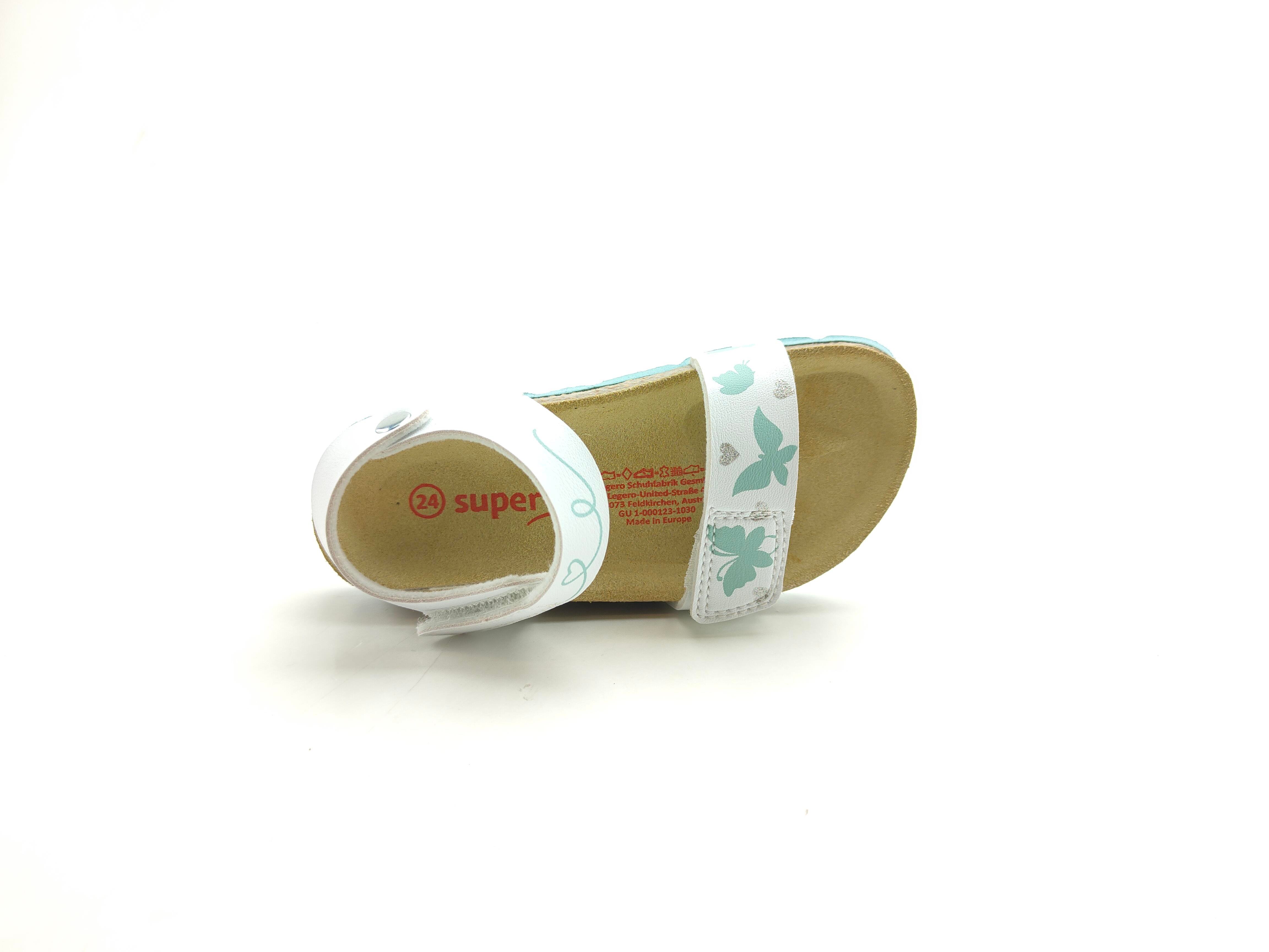 Superfit Ortopedik Çocuk Sandalet P 000123-1030 - Beyaz Kelebek - Superfit
