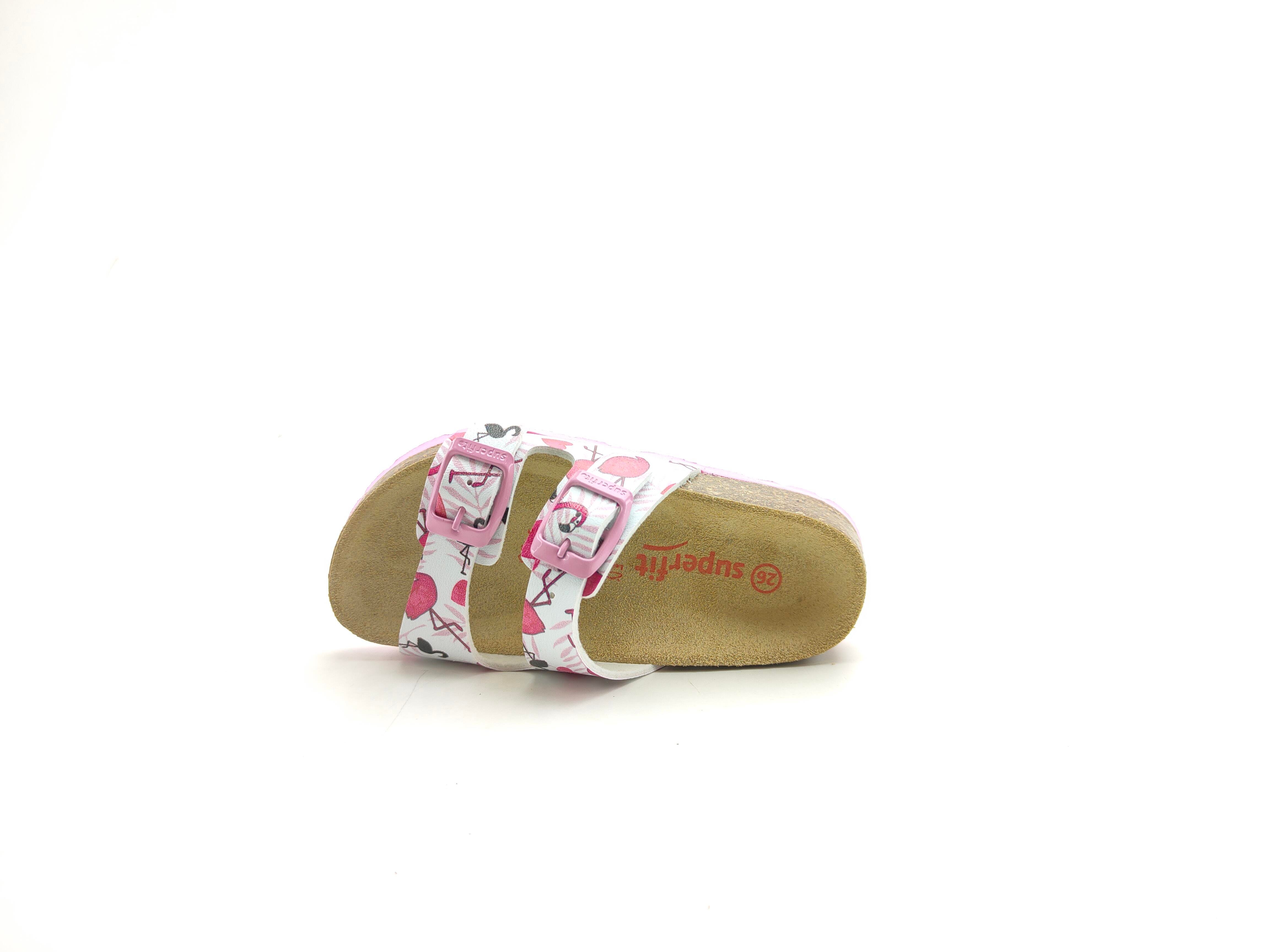 Superfit Ortopedik Çocuk Terlik Çift Bantlı F 800111-1130 Pembe Flamingo - Superfit