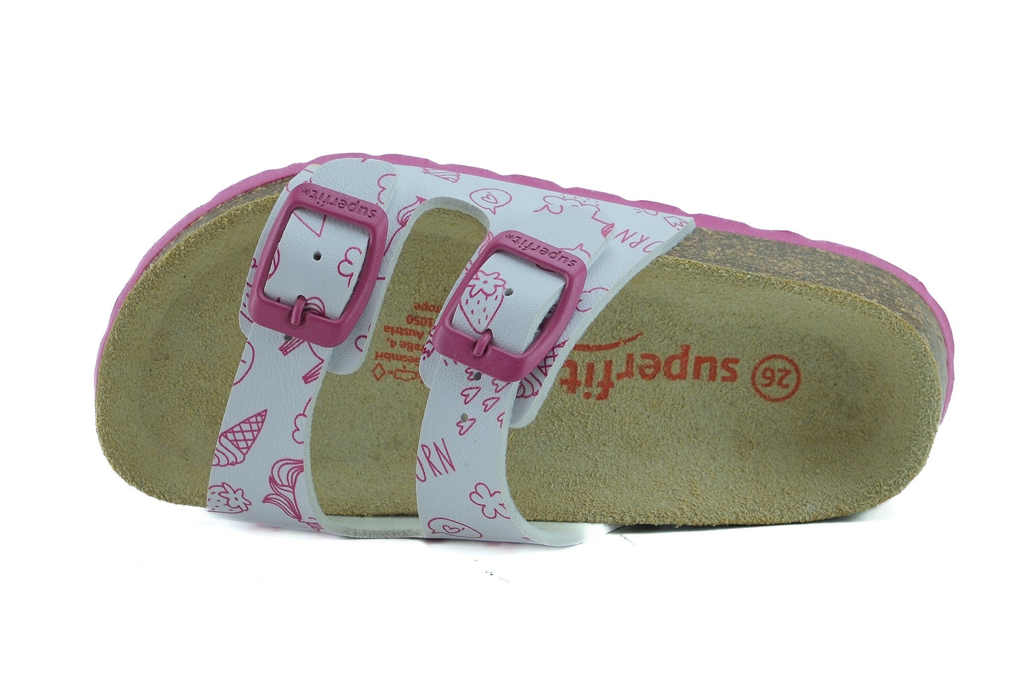 Superfit Ortopedik Çocuk Terlik Çift Bantlı P 800111-1050 - Pembe Figürlü WEIB / PINK - Superfit