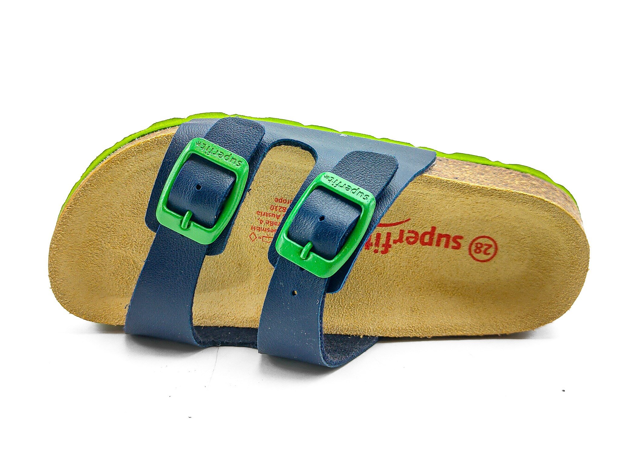 Superfit Ortopedik Çocuk Terlik Çift Bantlı F 800111-8210 - Lacivert Yeşil BLAU / GRÜN - Superfit