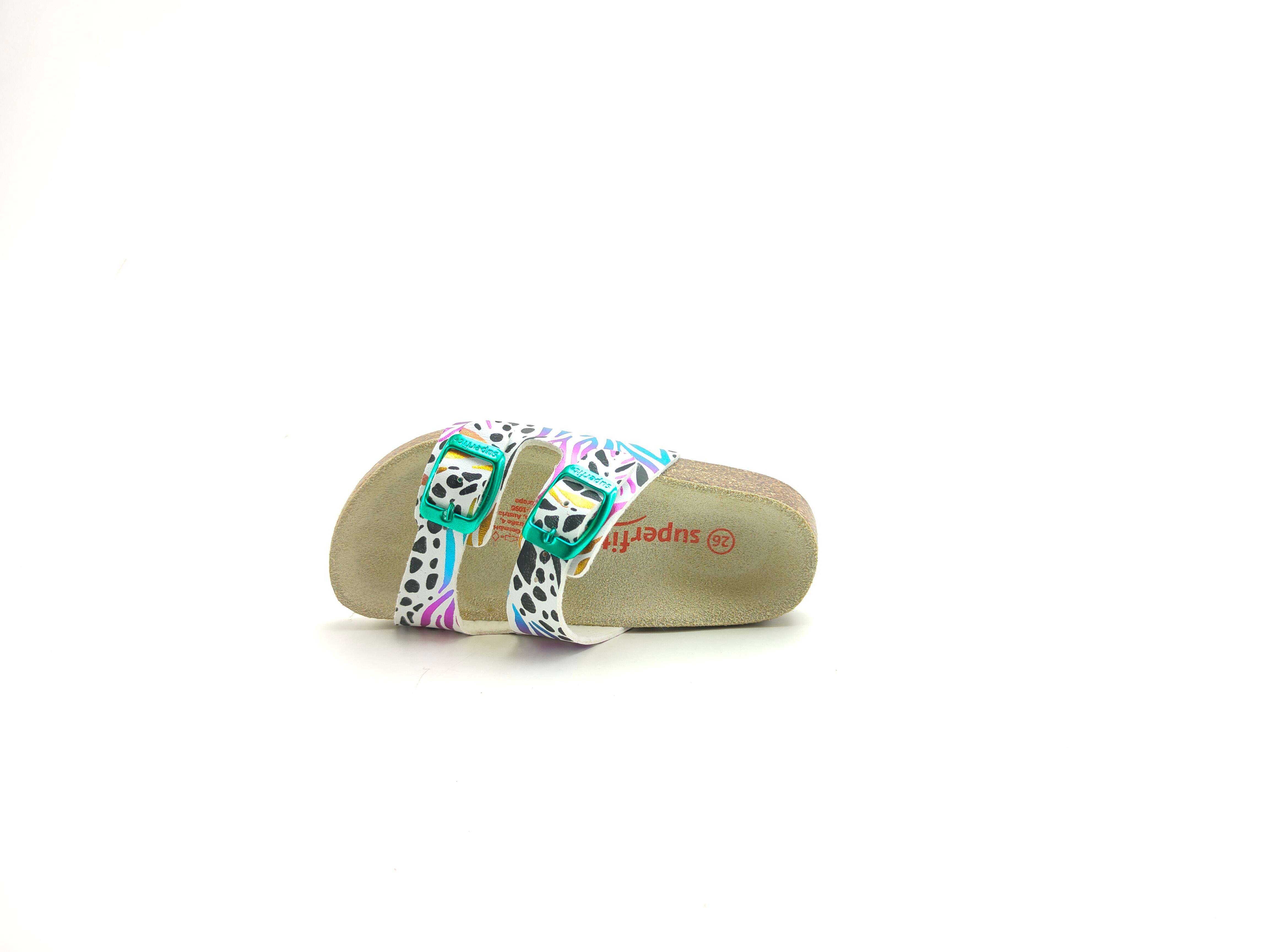 Superfit Ortopedik Çocuk Terlik Çift Bantlı P 800111-1090 - Zebra - Superfit