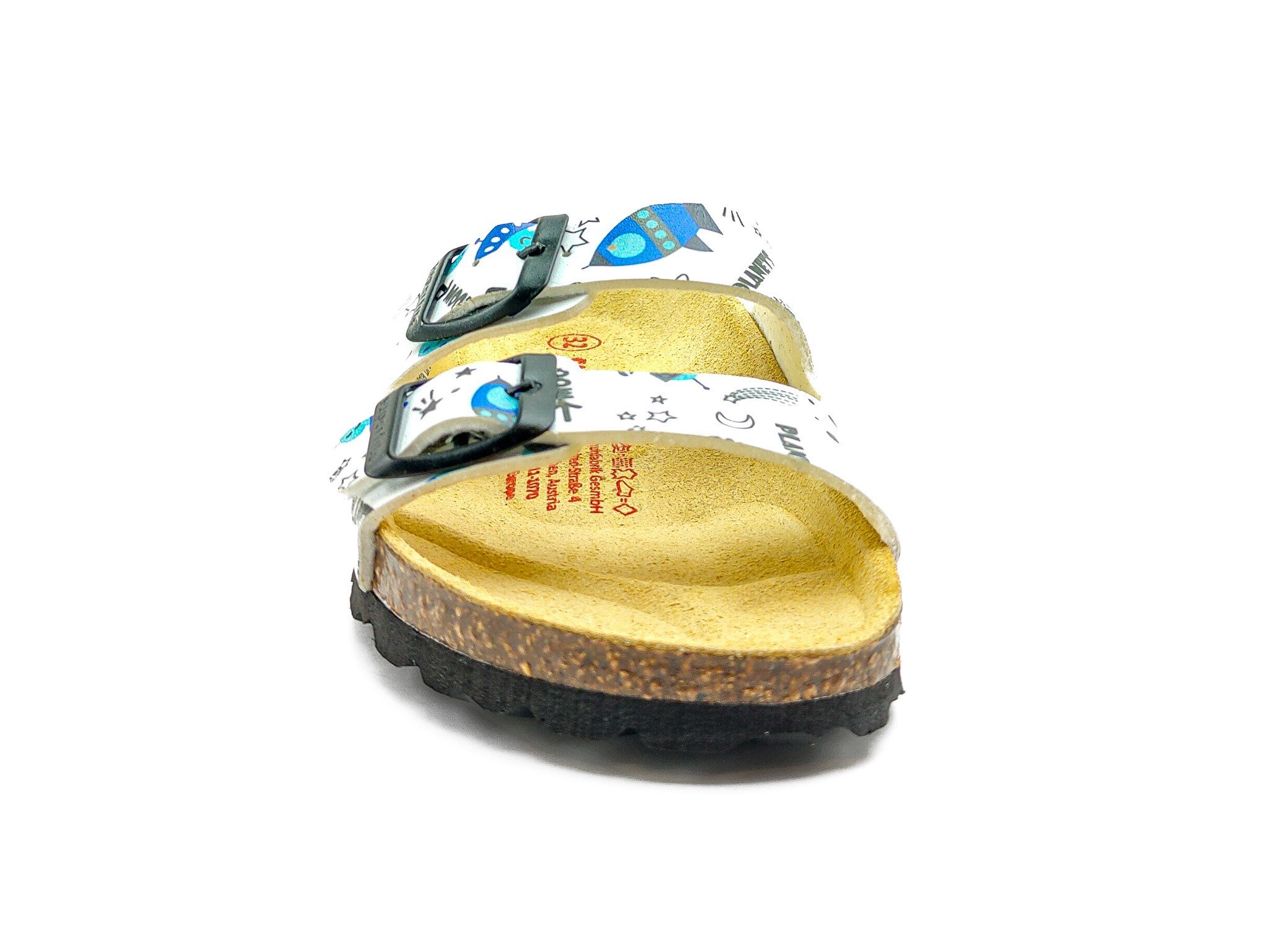 Superfit Ortopedik Çocuk Terlik Çift Bantlı F 800111-1070 - Beyaz Roketli HELLBLAU / MEHRFAR - Superfit