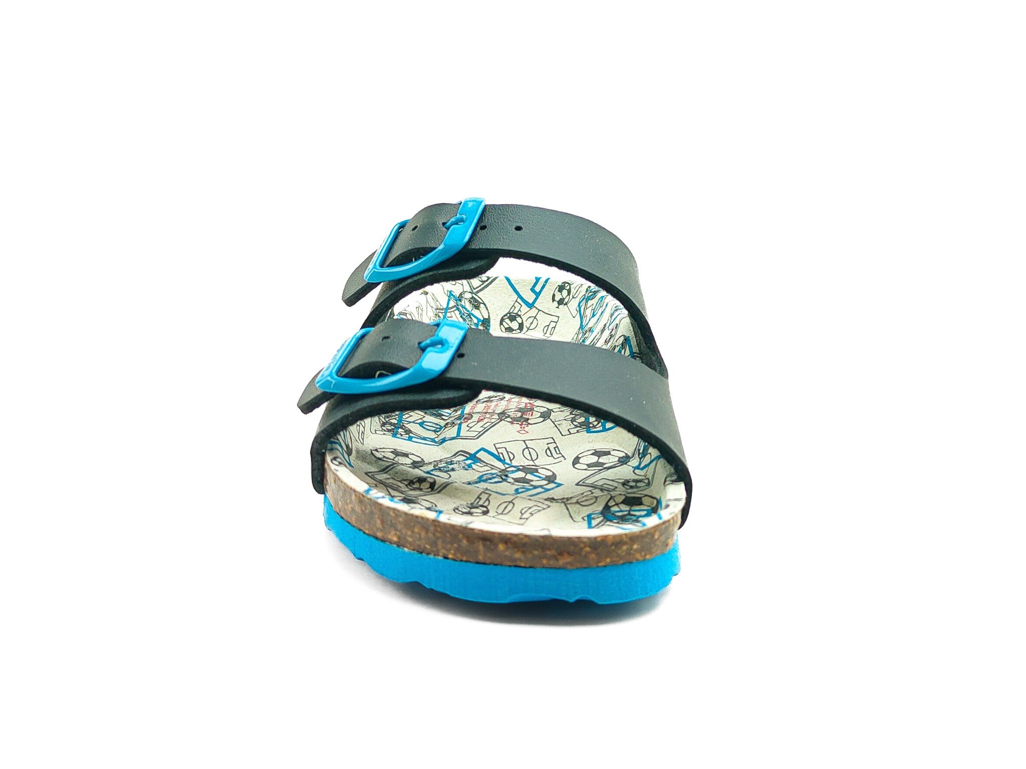 Superfit Ortopedik Çocuk Terlik Çift Bantlı P 800111-8160 Laci Futbol BLAU / MEHRFARBIG - Superfit