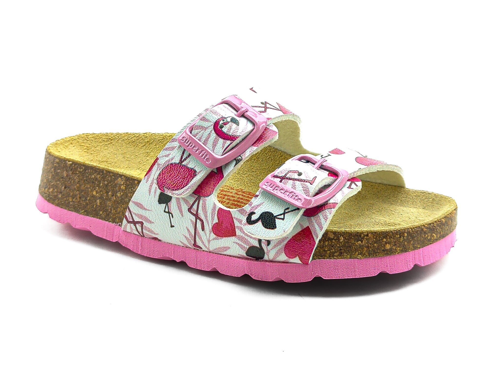 Superfit Ortopedik Çocuk Terlik Çift Bantlı F 800111-1130 Pembe Flamingo WEIB / PINK - Superfit