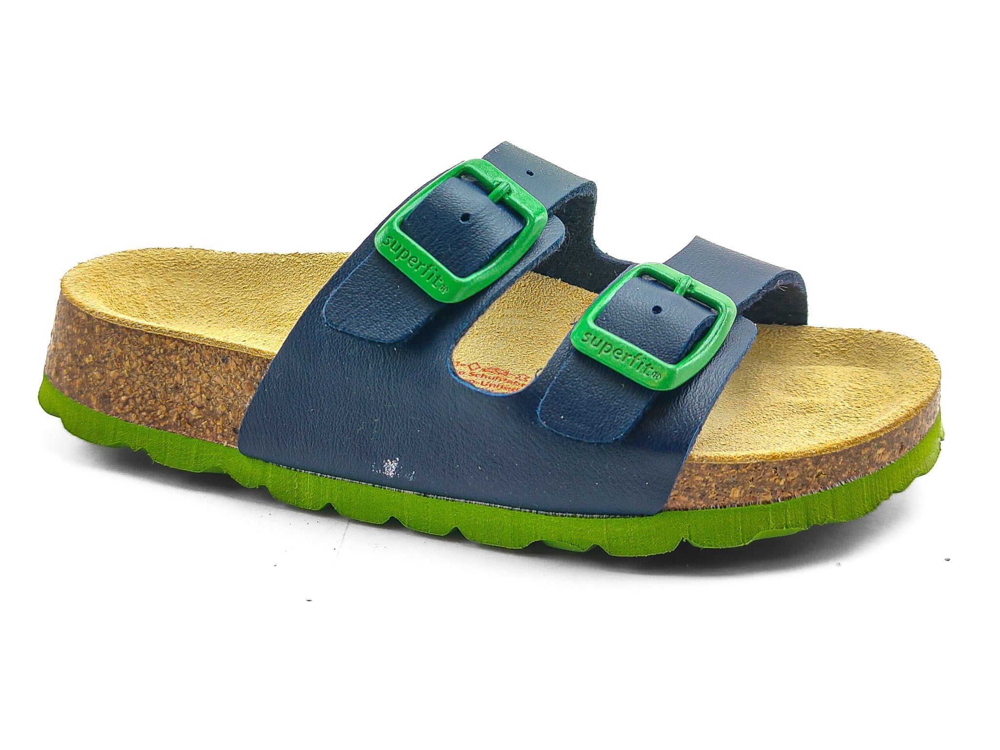 Superfit Ortopedik Çocuk Terlik Çift Bantlı F 800111-8210 - Lacivert Yeşil BLAU / GRÜN - Superfit