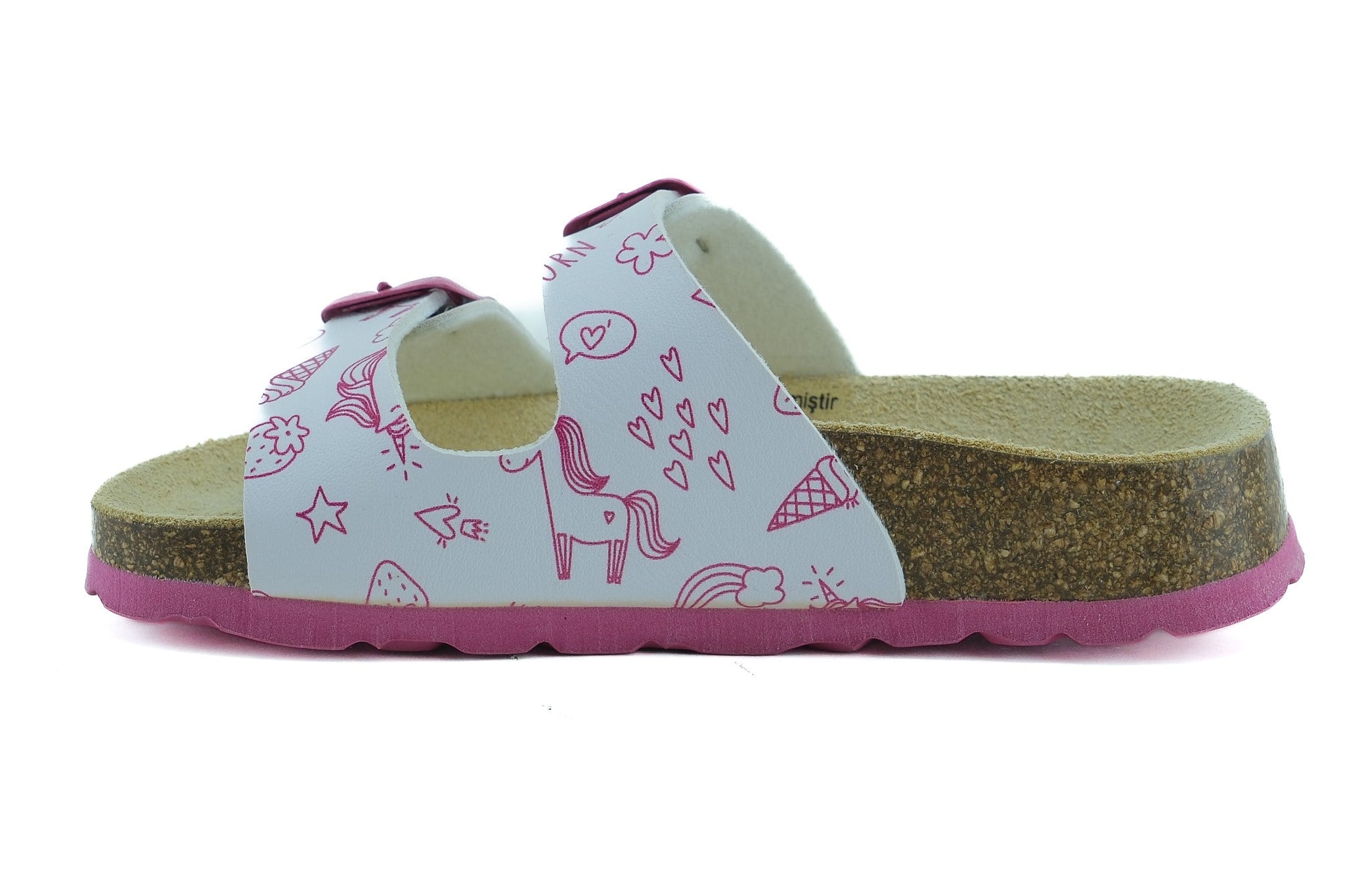 Superfit Ortopedik Çocuk Terlik Çift Bantlı P 800111-1050 - Pembe Figürlü WEIB / PINK - Superfit