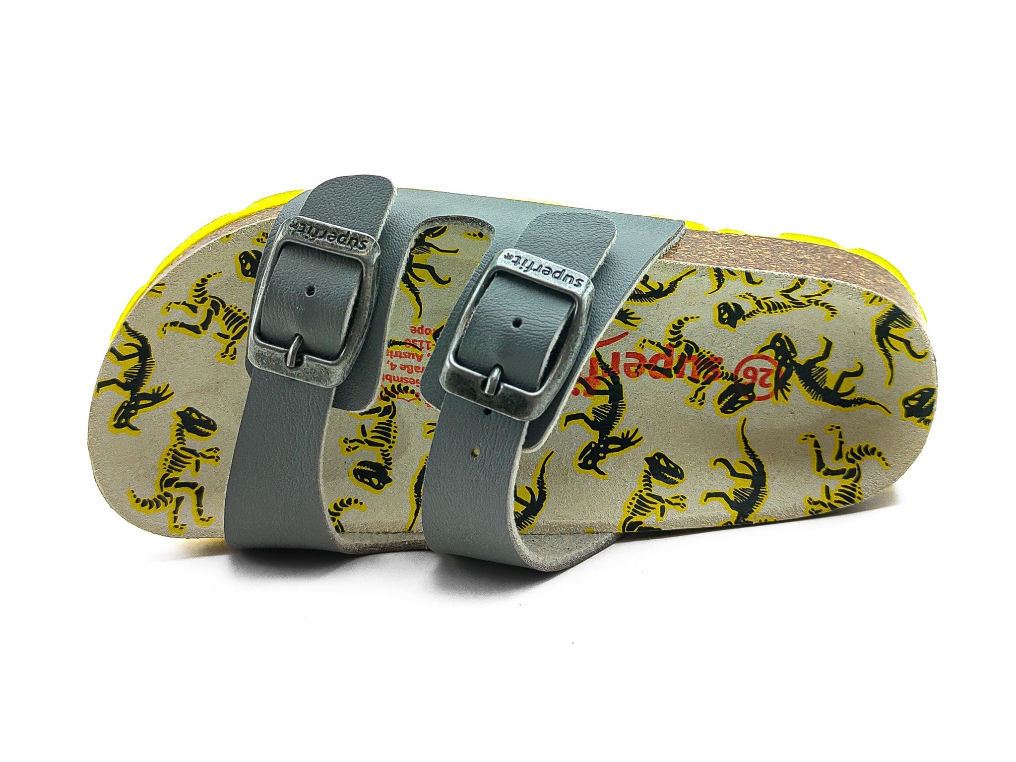 Superfit Ortopedik Çocuk Terlik Çift Bantlı P 800111-2120 Dinazor GRAU / MEHRFARBIG - Superfit