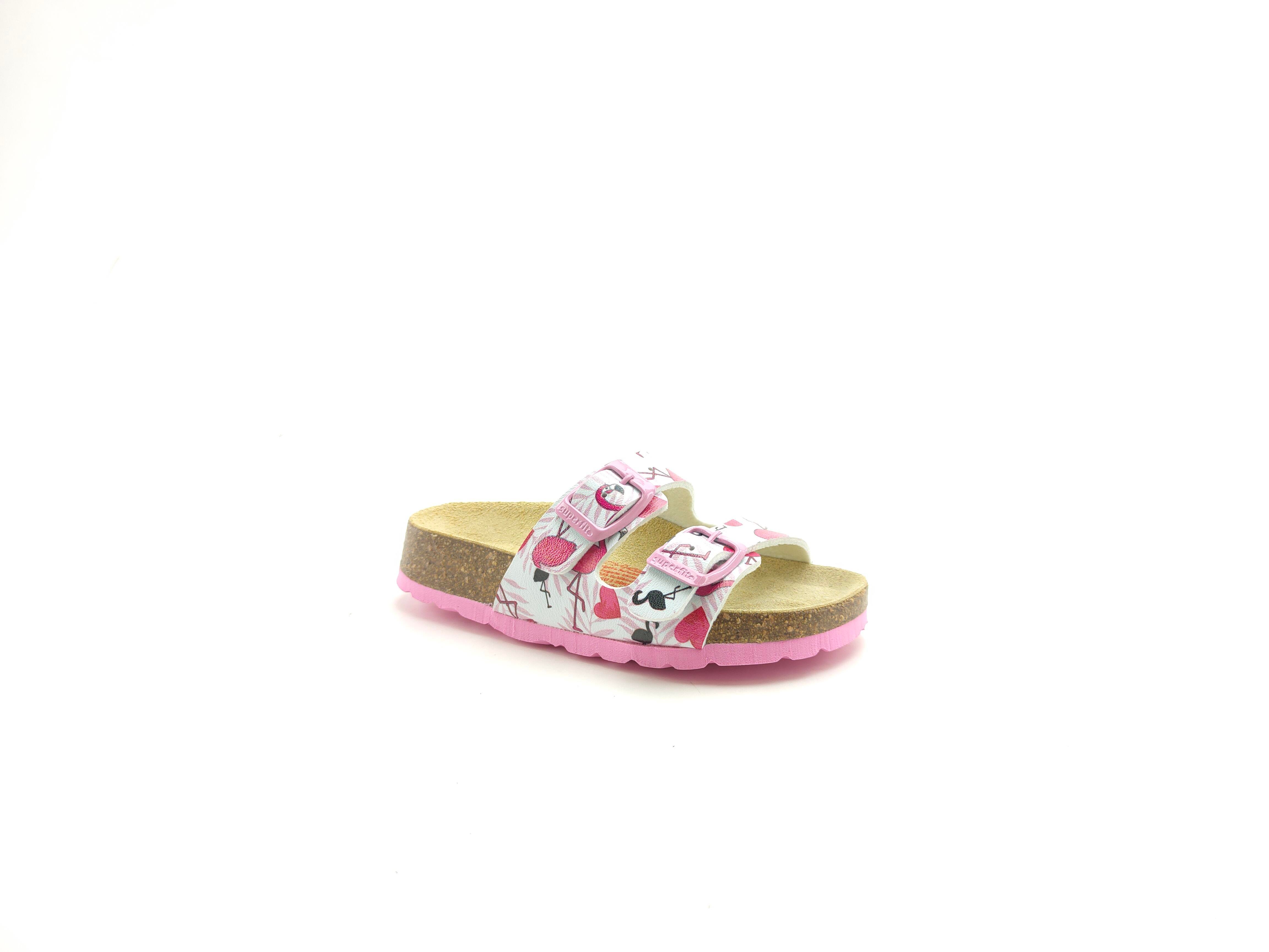 Superfit Ortopedik Çocuk Terlik Çift Bantlı F 800111-1130 Pembe Flamingo - Superfit