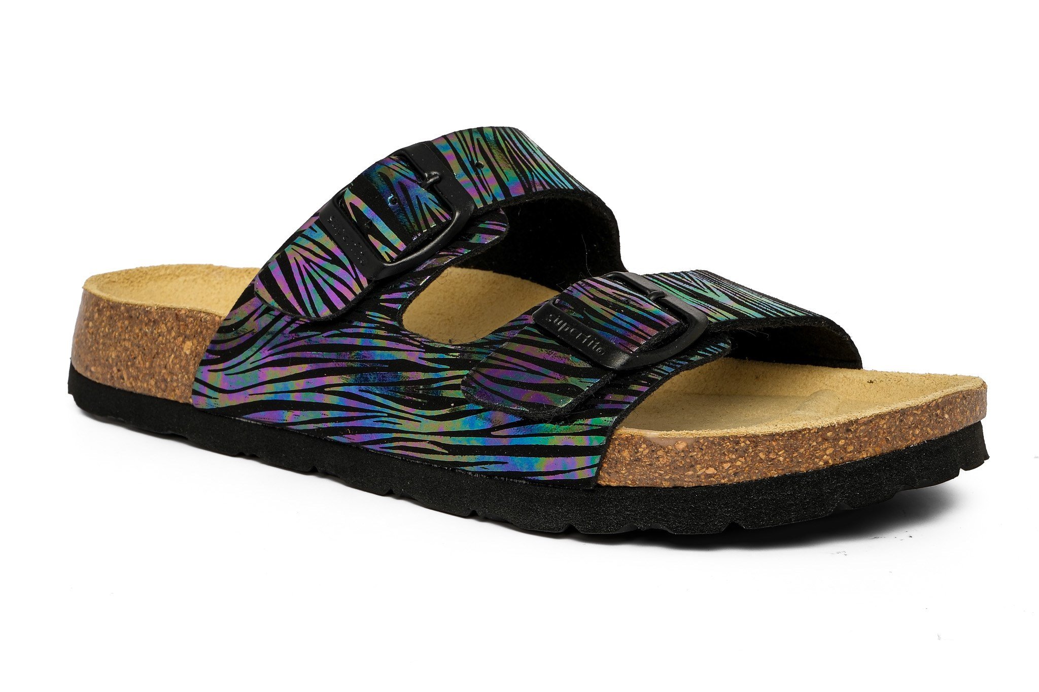 Superfit Ortopedik Çocuk Terlik Çift Bantlı F 800111-0090 - Siyah Zebra SCHWARZ - Superfit