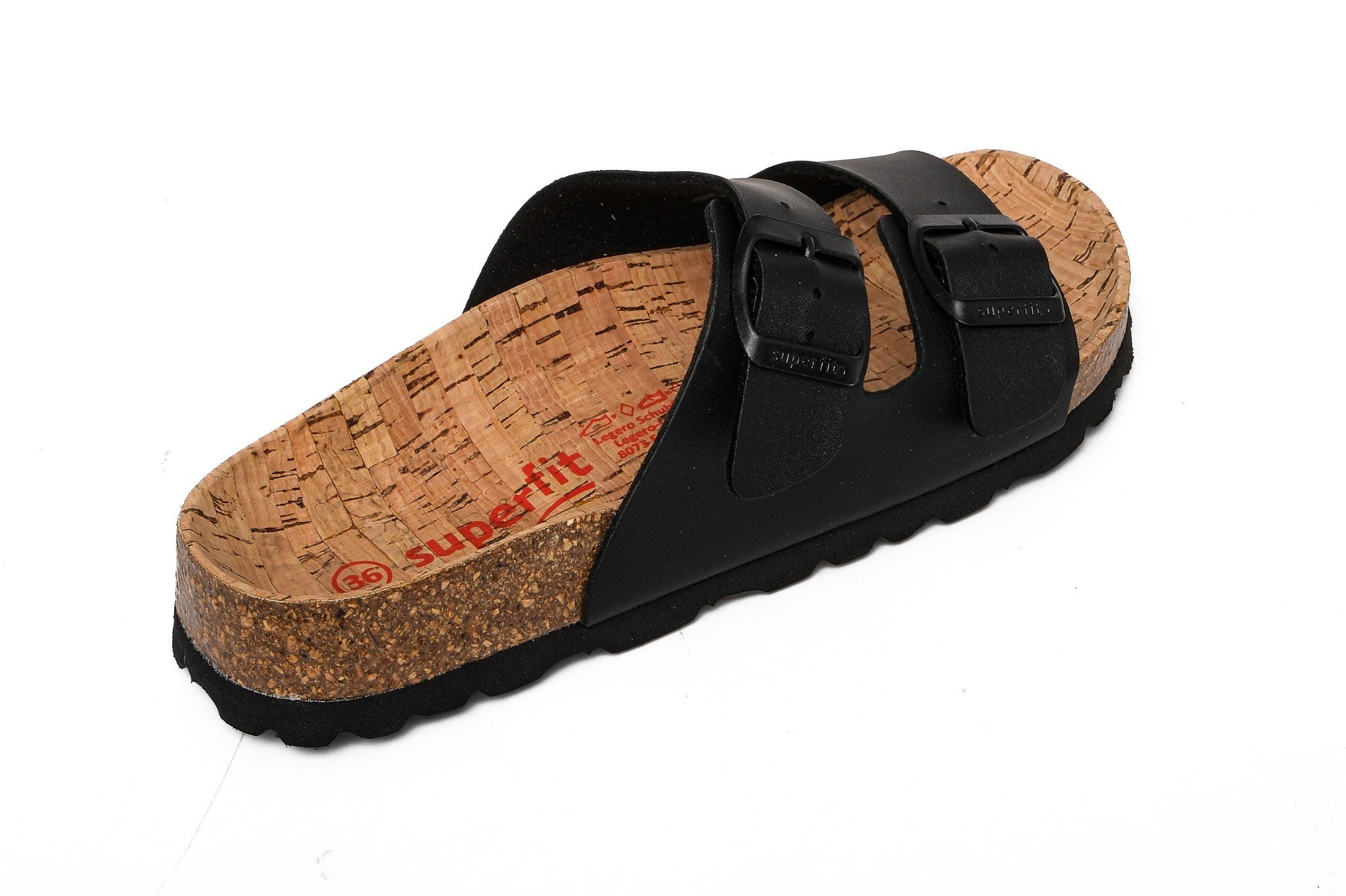 Superfit Ortopedik Genç Terlik Çift Bantlı G 800111-0120 - Siyah Düz SCHWARZ - Superfit