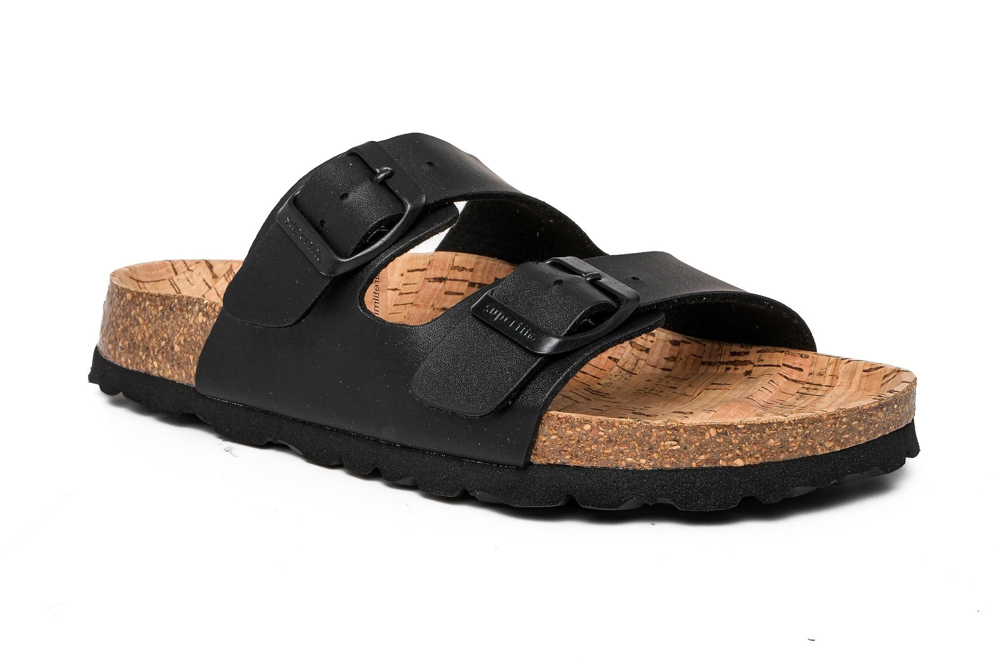 Superfit Ortopedik Genç Terlik Çift Bantlı G 800111-0120 - Siyah Düz SCHWARZ - Superfit