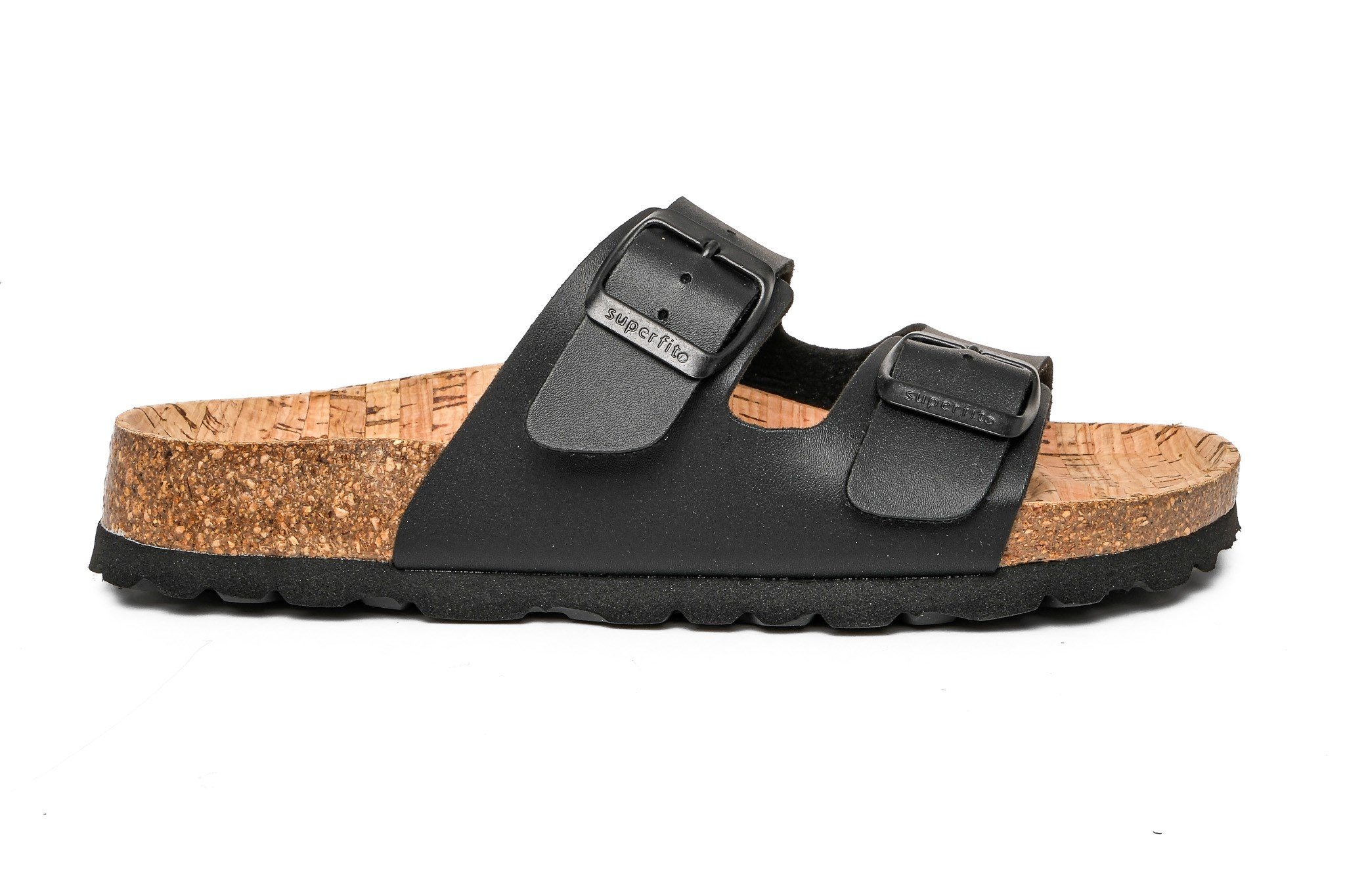 Superfit Ortopedik Genç Terlik Çift Bantlı G 800111-0120 - Siyah Düz SCHWARZ - Superfit