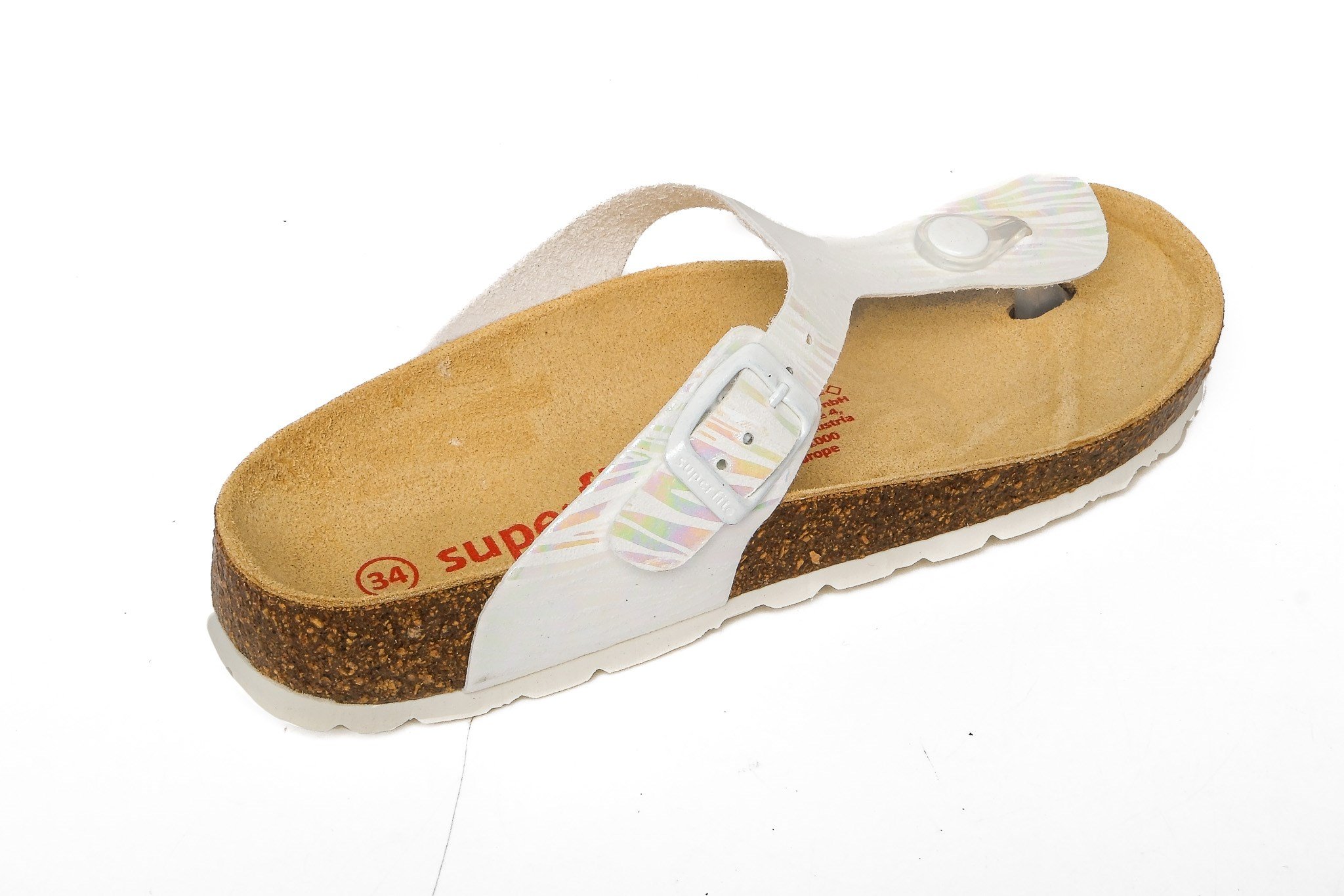 Superfit Ortopedik Genç Terlik Parmak Arası G 000117-1000 Beyaz Zebra WEISS - Superfit