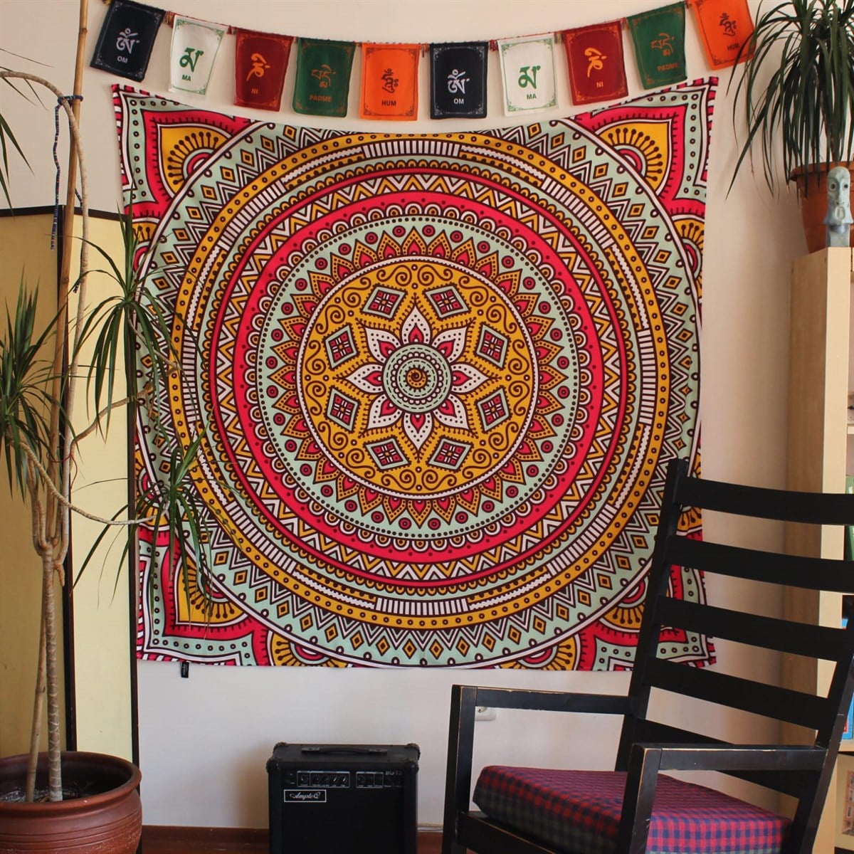 Bohem Mandala Duvar Örtüsü