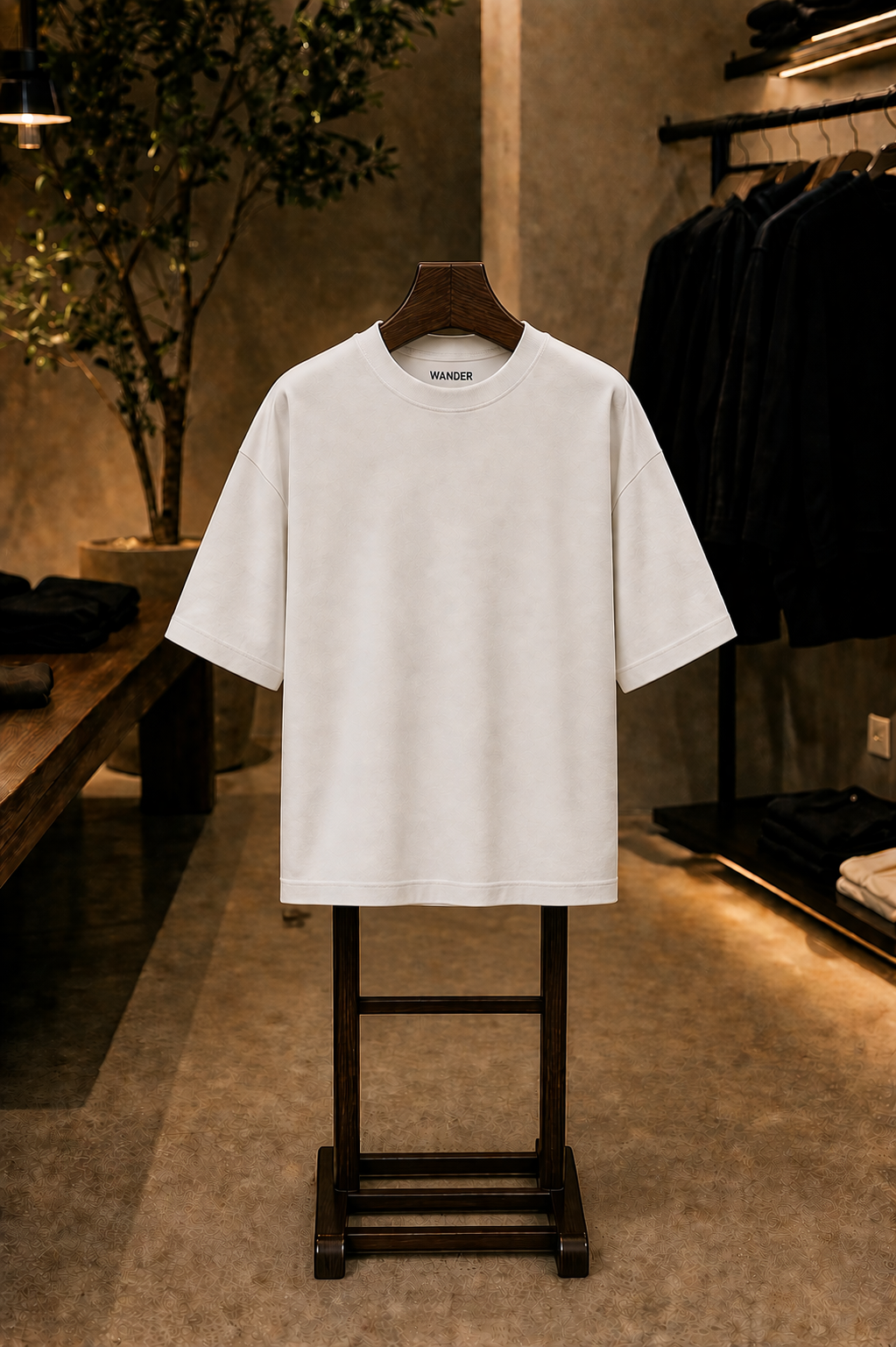 Gerçek Oversize Erkek Beyaz Kalın T-Shirt