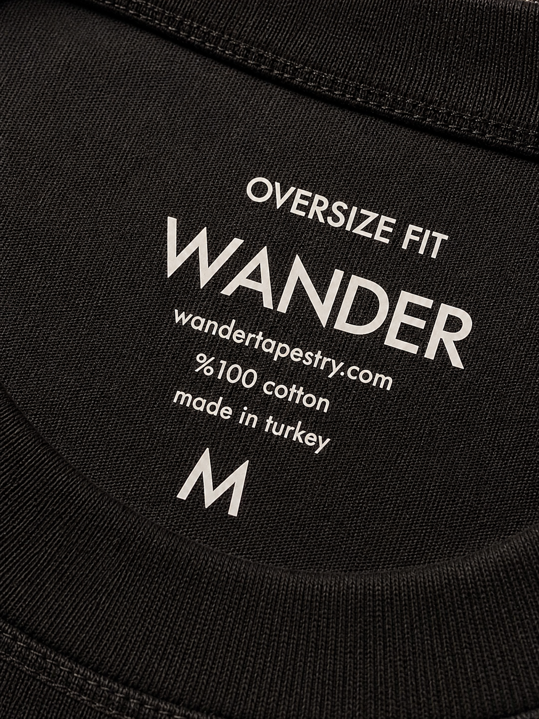 Gerçek Oversize Erkek Siyah Kalın T-Shirt