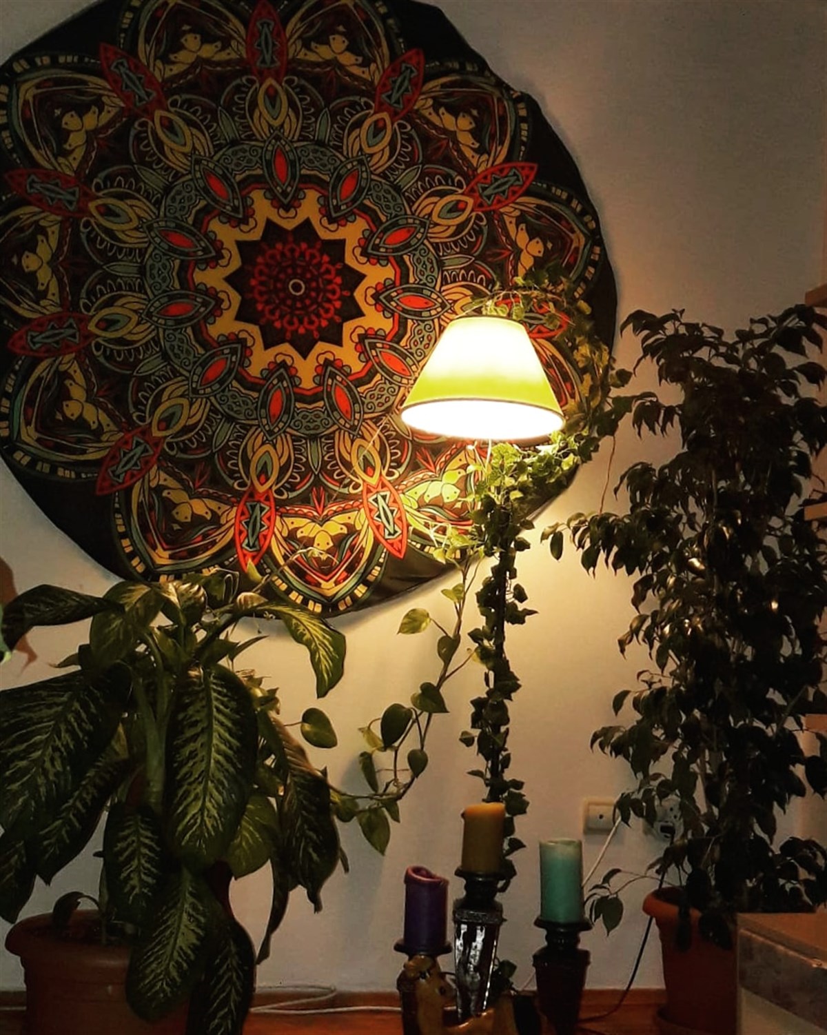 Mandala Yuvarlak Duvar Örtüsü