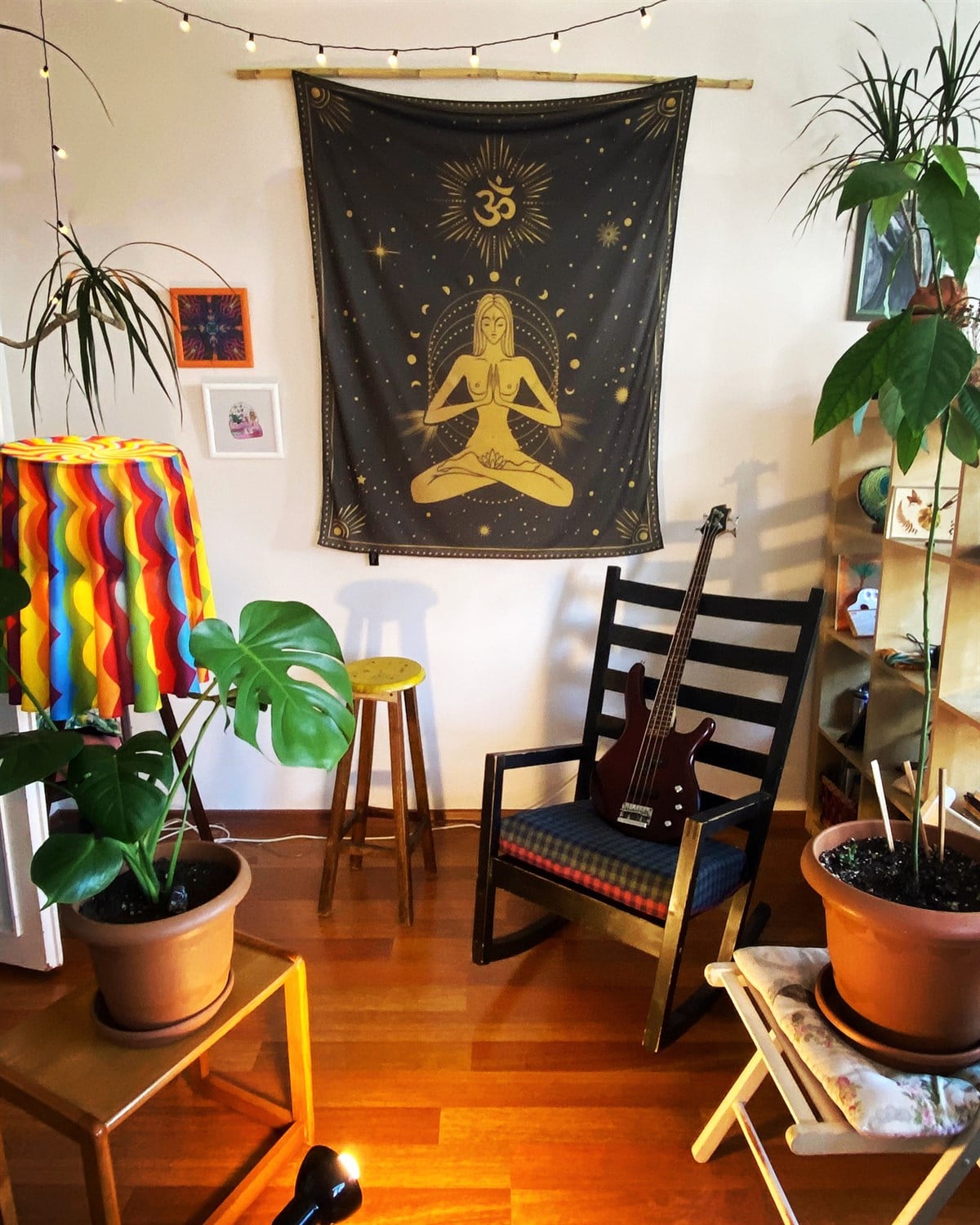 Om, Lotus, Ay Döngüsü Duvar Örtüsü