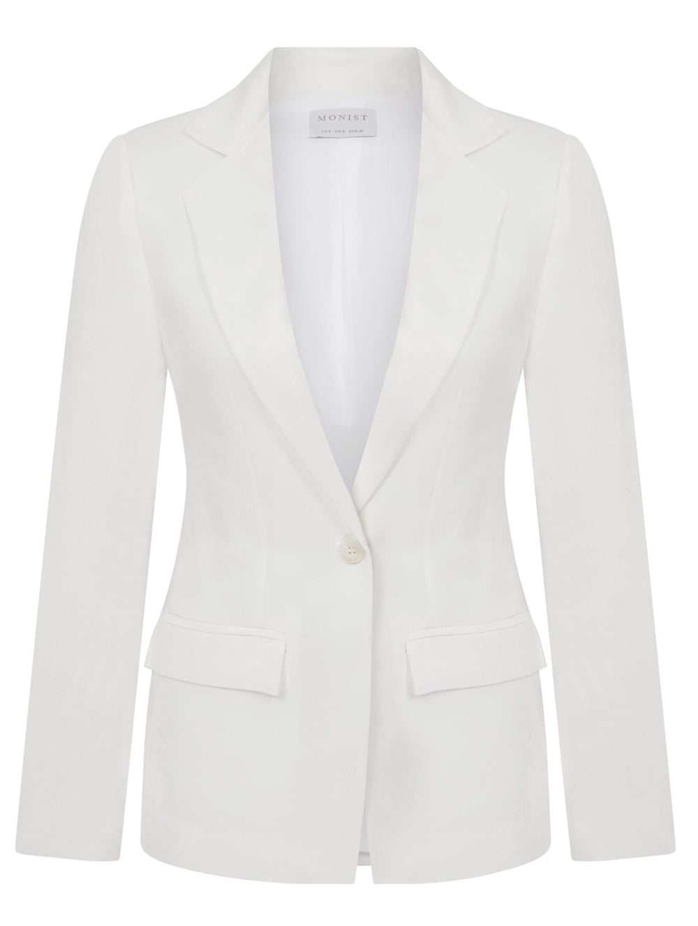 Beyaz Vegan Cupro Keten Blazer