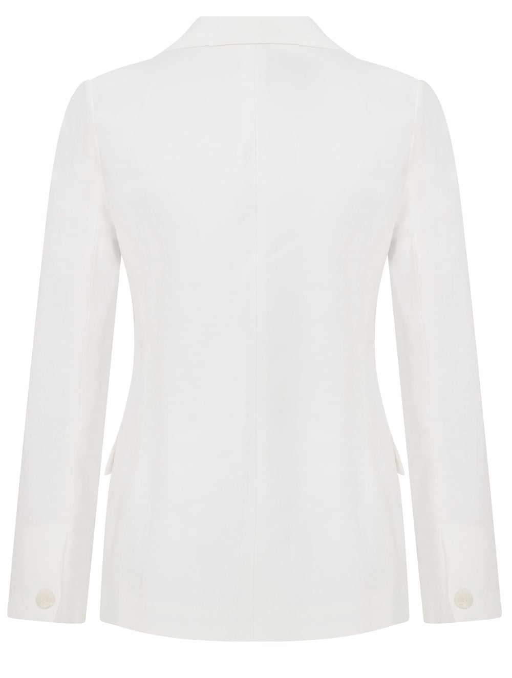 Beyaz Vegan Cupro Keten Blazer