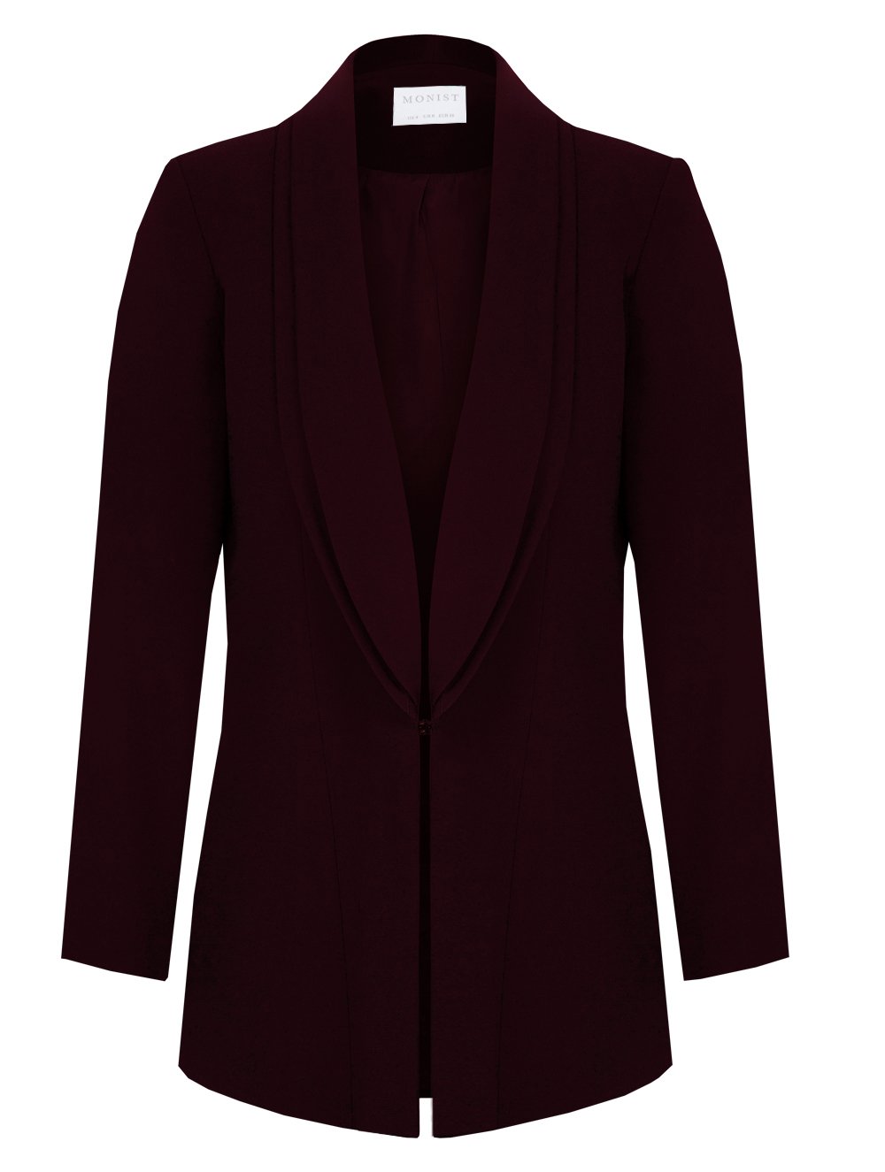 Bordo Çift Şal Yaka Krep Ceket RK 112 