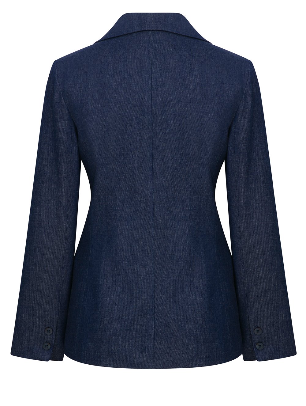 Denim Tek Düğme Blazer 