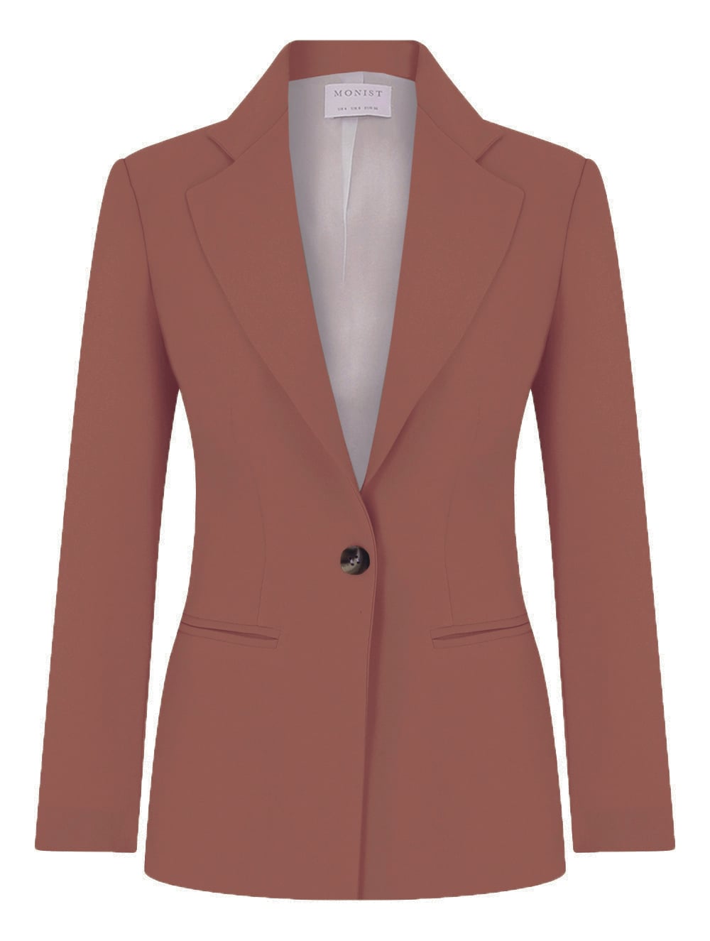 Gül Rengi Tek Düğmeli Klasik Blazer RK 705