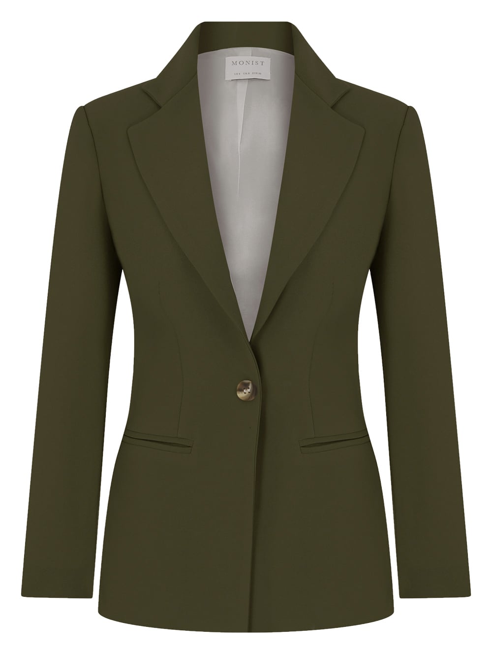Haki Tek Düğmeli Klasik Blazer RK 124