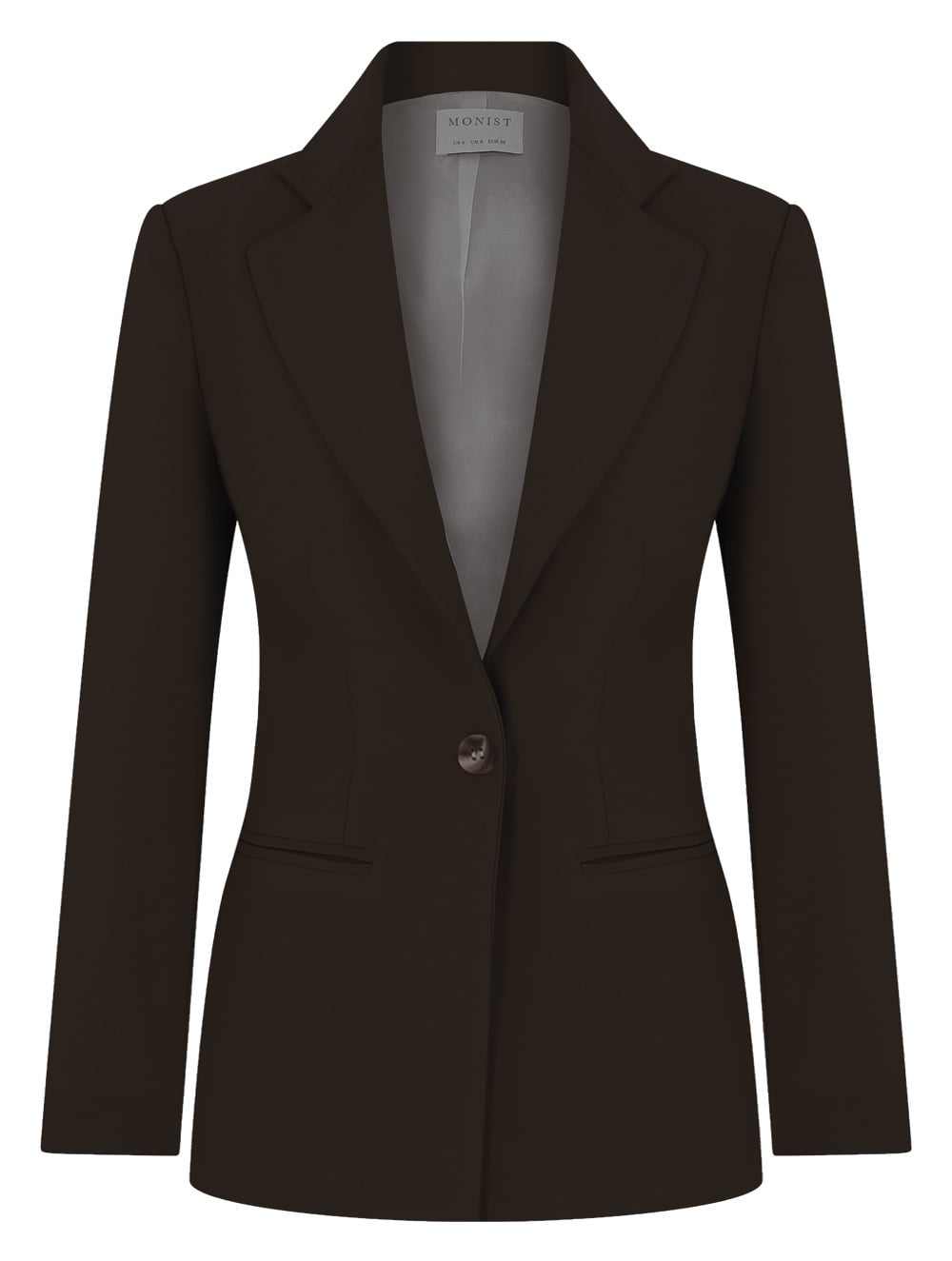 Kahverengi Tek Düğmeli Klasik Blazer RK 157