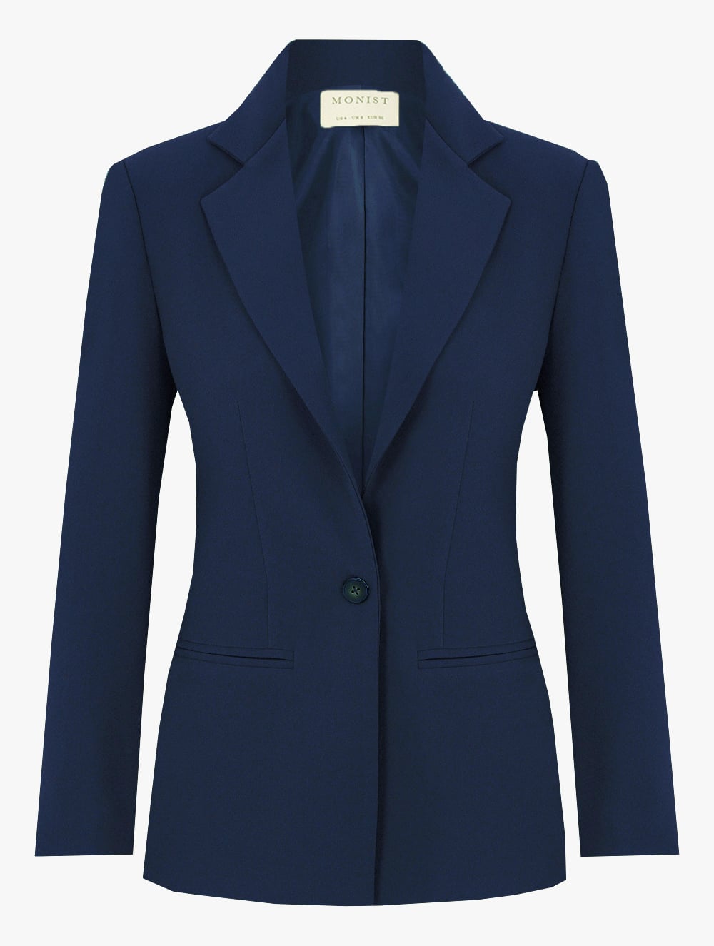 Kraliyet Mavisi Tek Düğme Krep Blazer RK 178