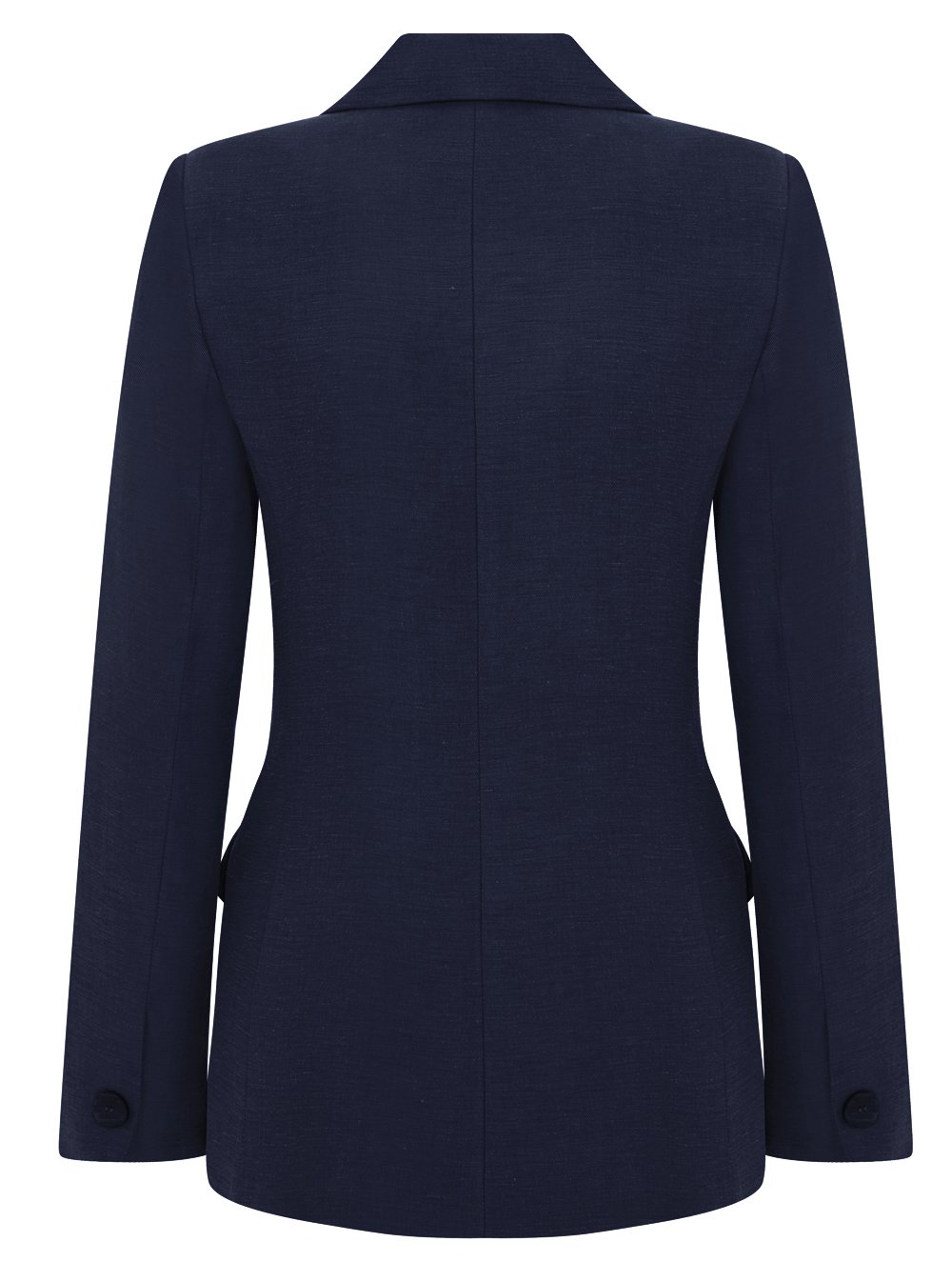 Lacivert Vegan Cupro Keten Blazer