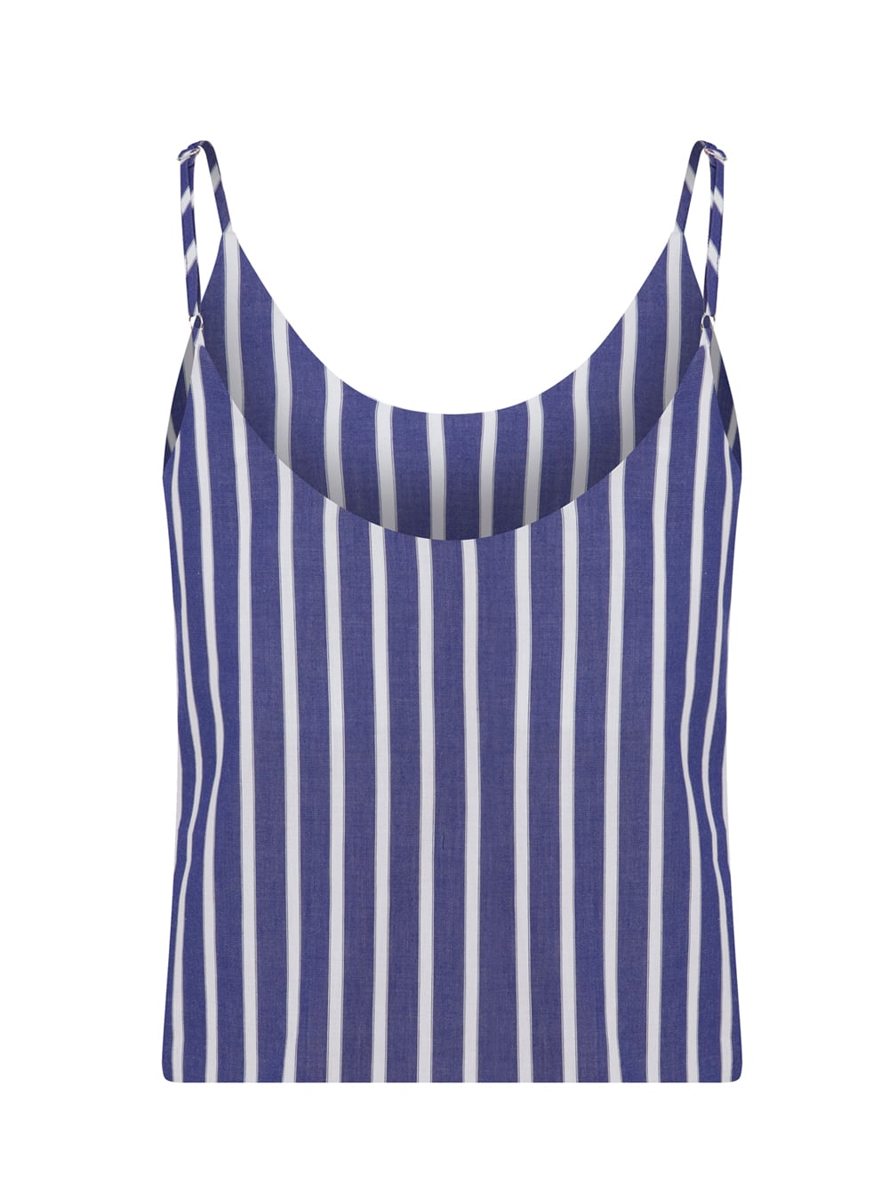 Mavi Beyaz Pamuk Askılı Atlet