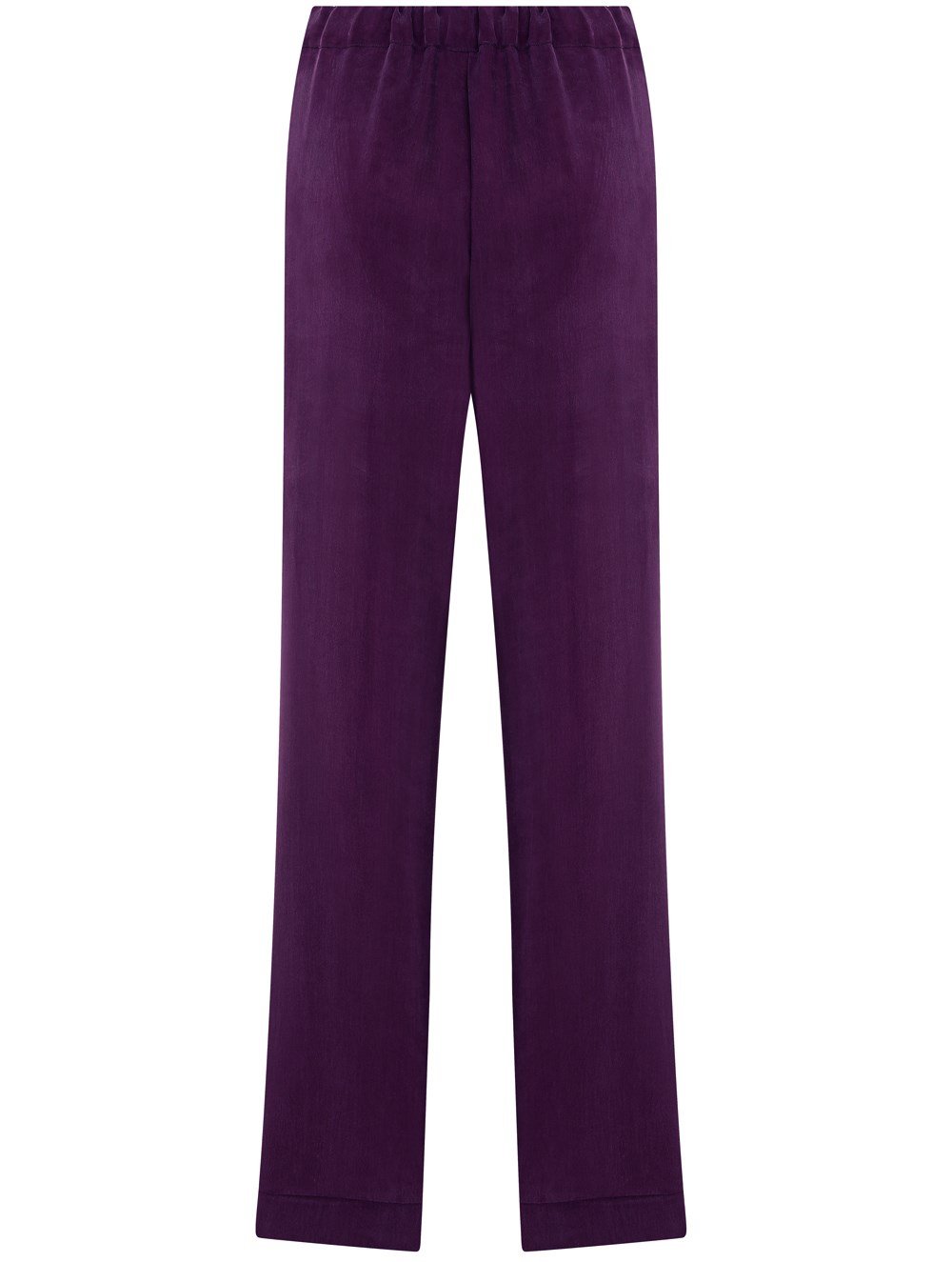 Mürdüm Rengi Vegan Cupro Pijama Altı