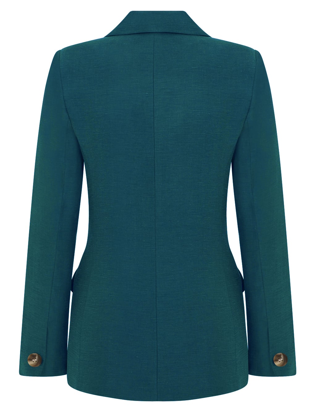 Petrol Rengi Vegan Cupro Keten Blazer