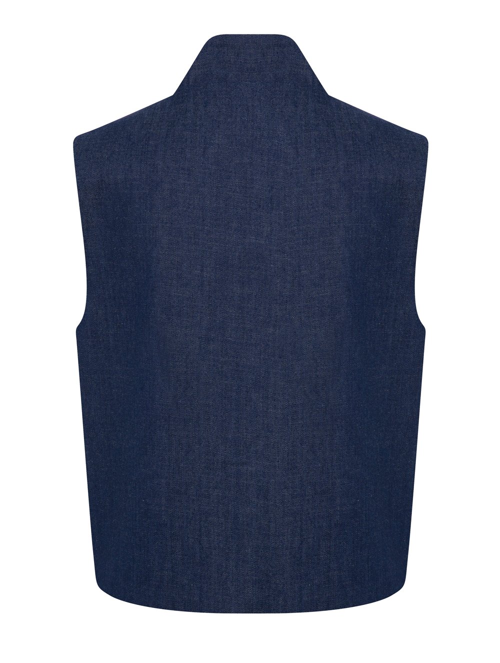 Renkli Fermuarlı Denim Yelek