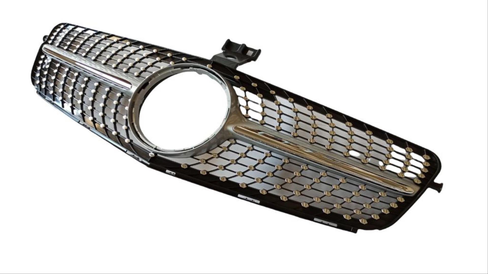  FOR MERCEDES W204 2007-2014 C SERIES DIAMOND GRILLE GREY