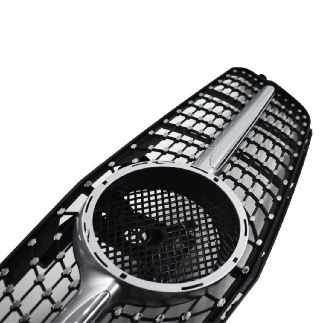  FOR MERCEDES W204 2007-2014 C SERIES DIAMOND GRILLE GREY