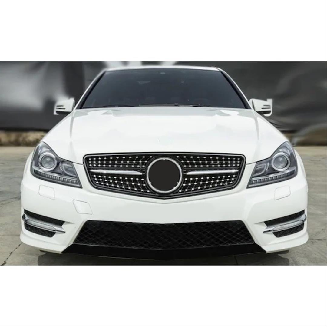  FOR MERCEDES W204 2007-2014 C SERIES DIAMOND GRILLE GREY