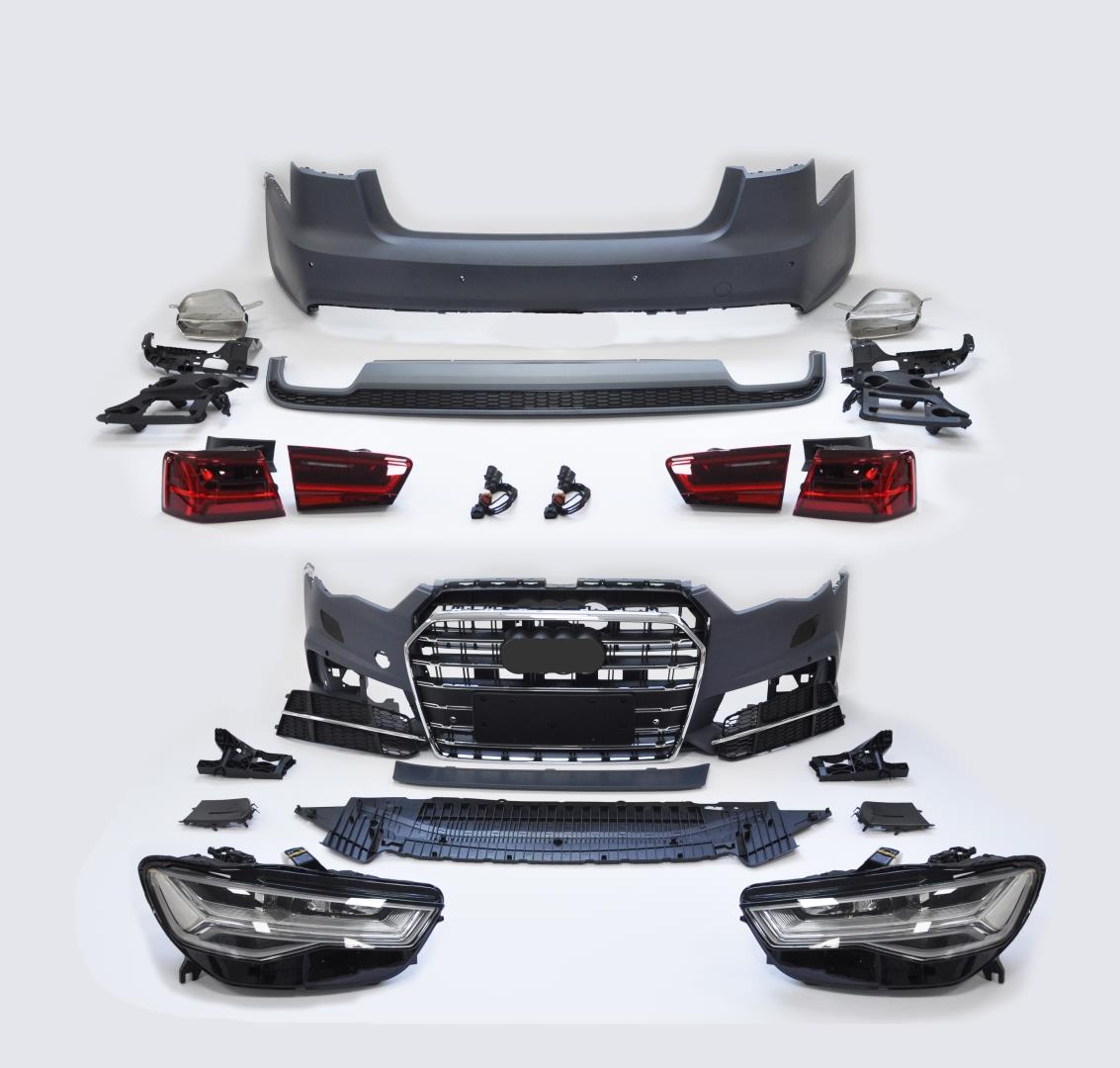 2012-2016 A6 İÇİN 2015-2018 S6 FACELIFT FULL SET  ( ÖN - ARKA TAMPON - FAR - STOP -DİFÜZÖR)