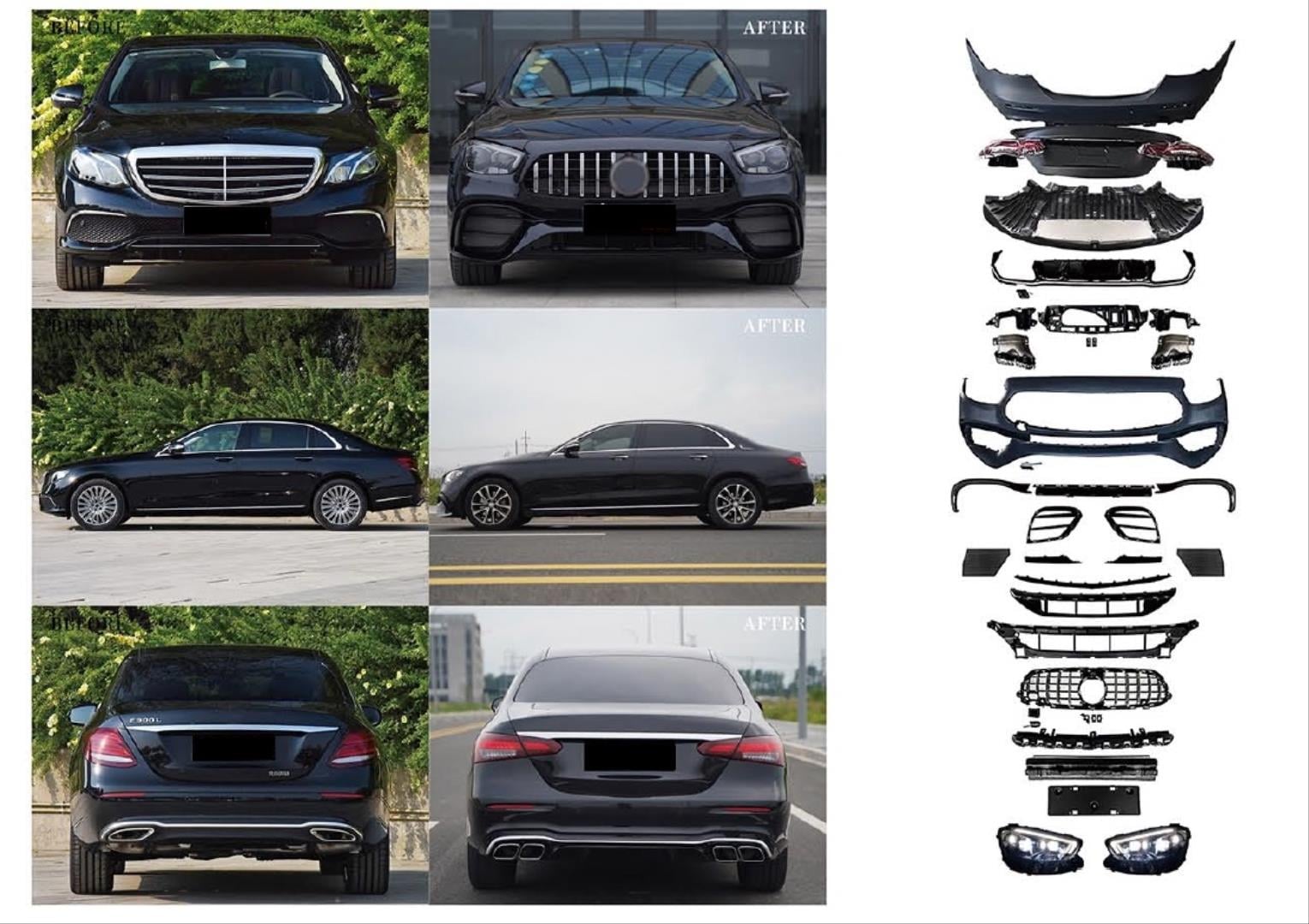 2016-2019 W213 E SERİSİ İÇİN  2020+ AMG 63S FACELIFT (FAR-STOP-BAGAJ DAHİL)       