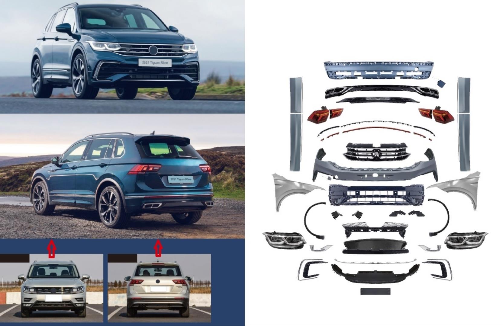 2016+ TIGUAN İÇİN 2020+ FACELIFT BODY KIT 