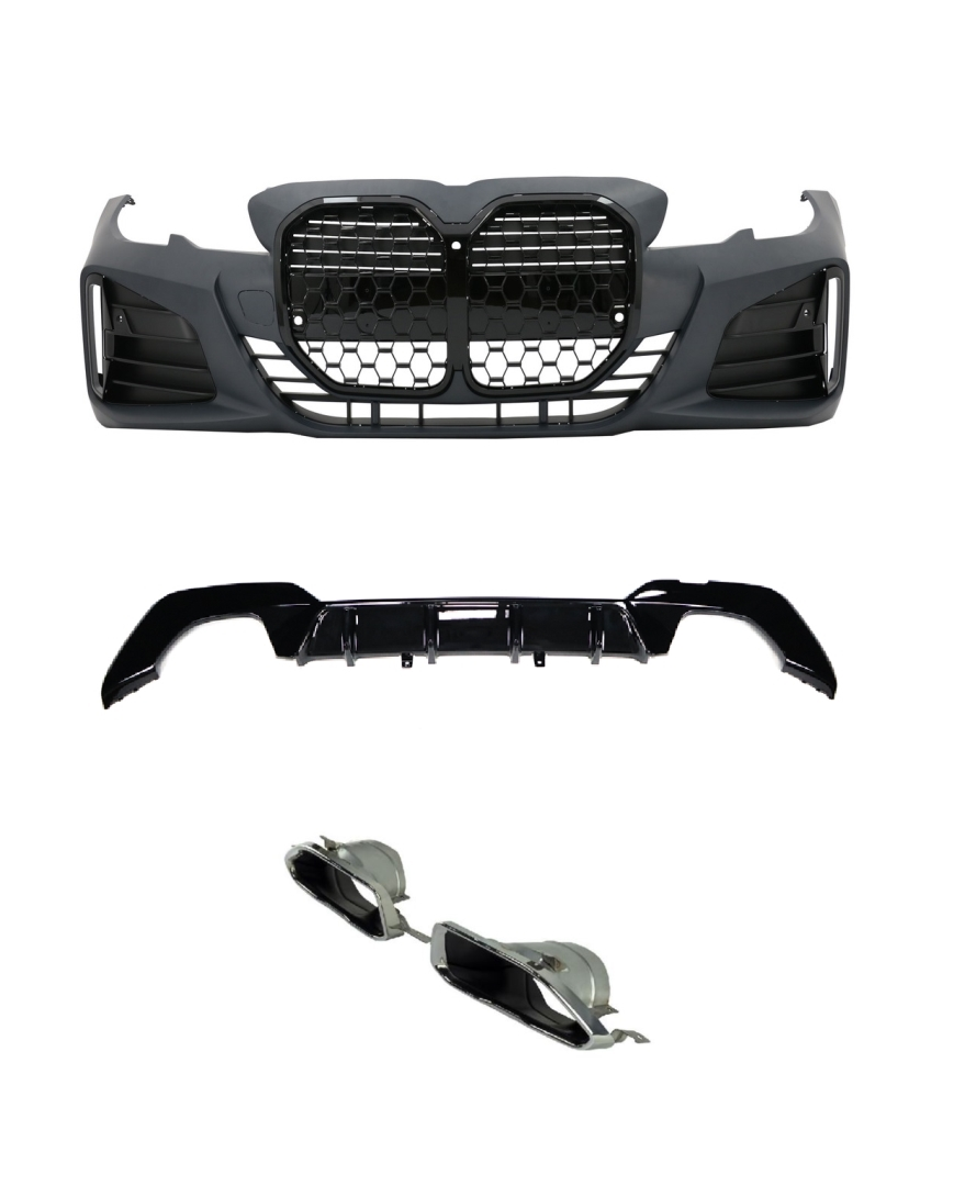 3 SERISI G20 IÇIN UYUMLU G22 DÖNÜSÜM BODY KIT (PIANO BLACK ÇERÇEVELI)  