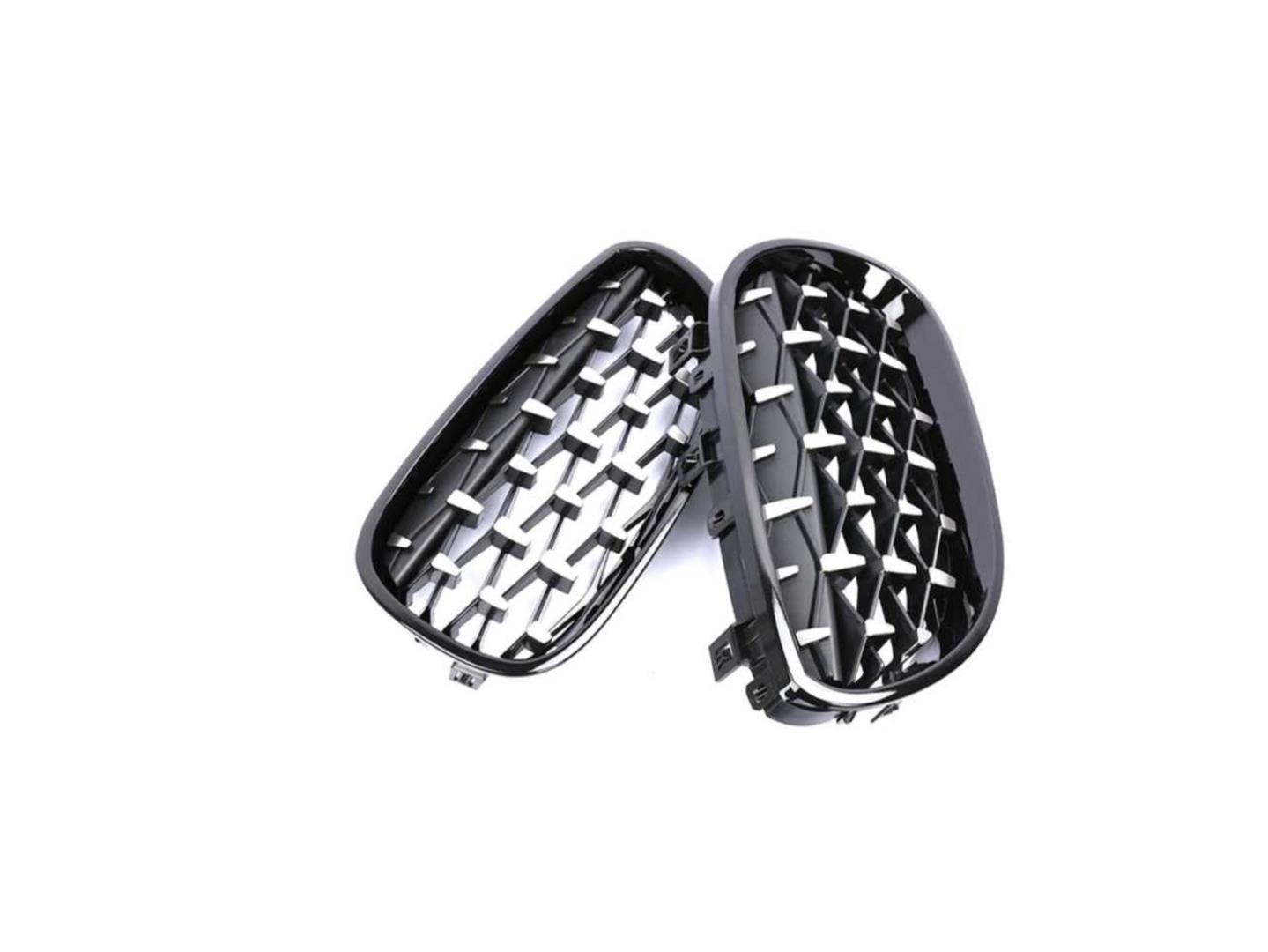 5 SERISI E60 2004-2009 IÇIN UYUMLU DIAMOND PANJUR (BÖBREK) PIANO BLACK ÇERÇEVE