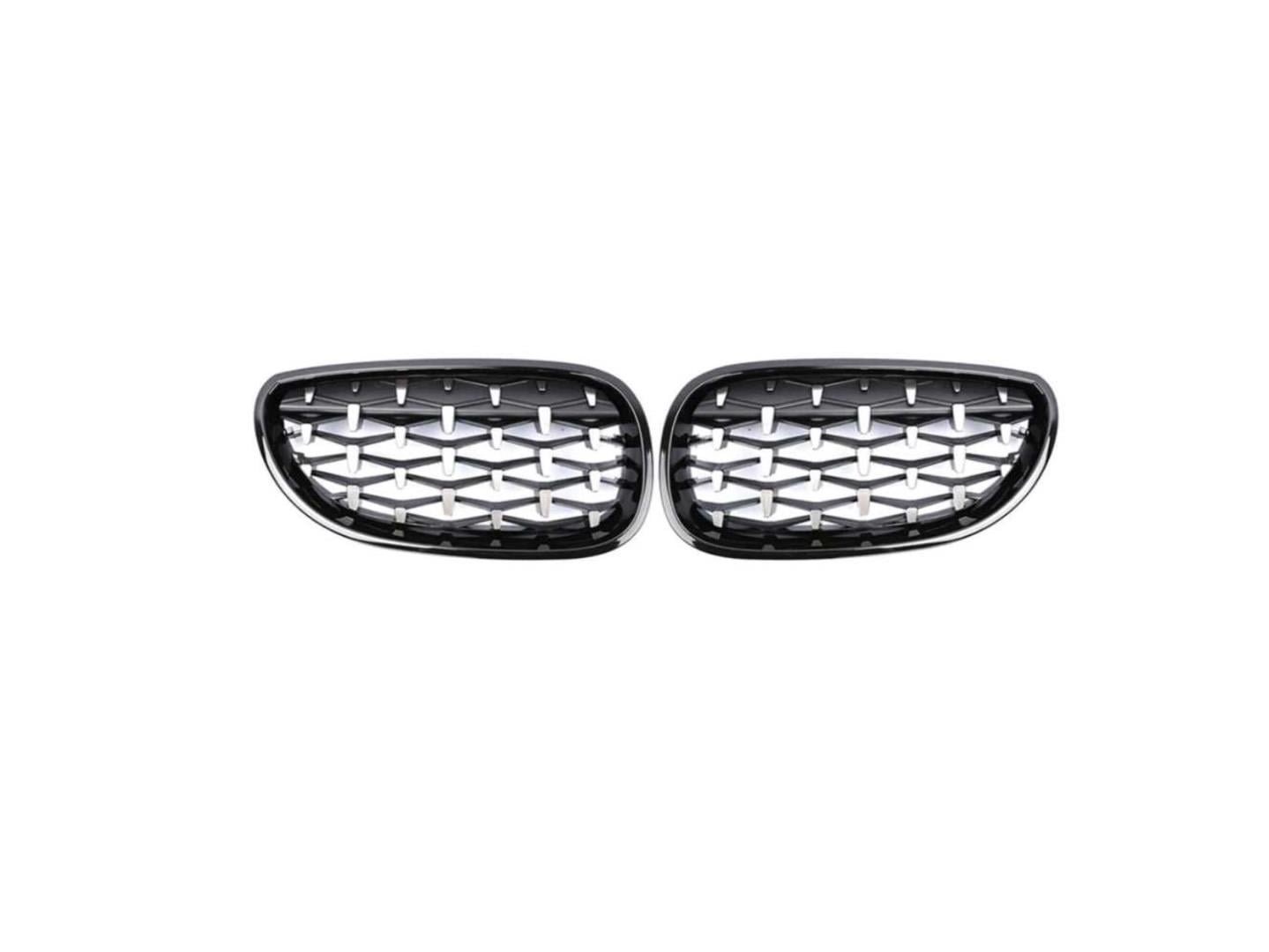 5 SERISI E60 2004-2009 IÇIN UYUMLU DIAMOND PANJUR (BÖBREK) PIANO BLACK ÇERÇEVE