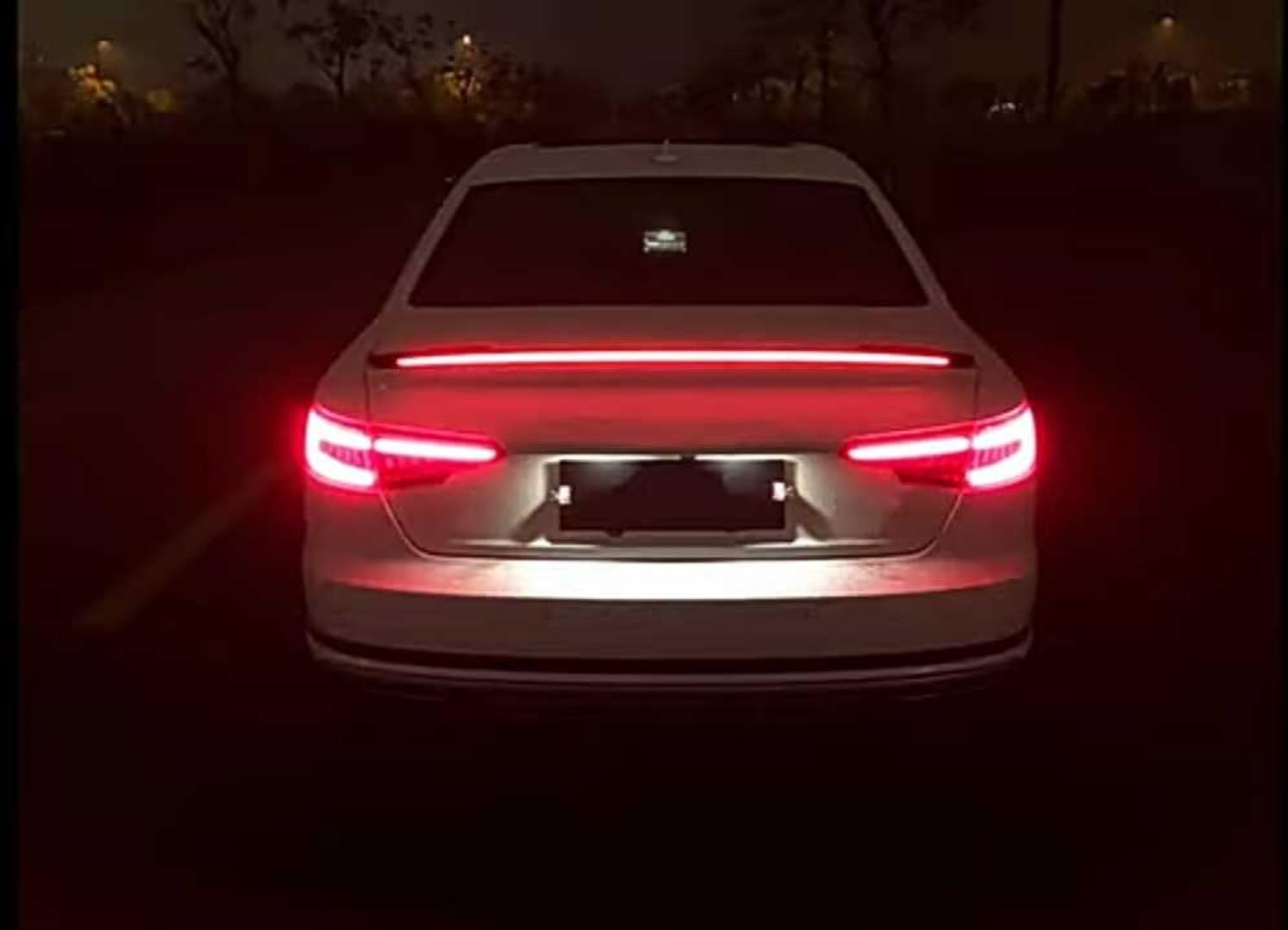 A4 2016-2019 IÇIN UYUMLU LED SPOILER PIANO BLACK (PARLAK SIYAH) 