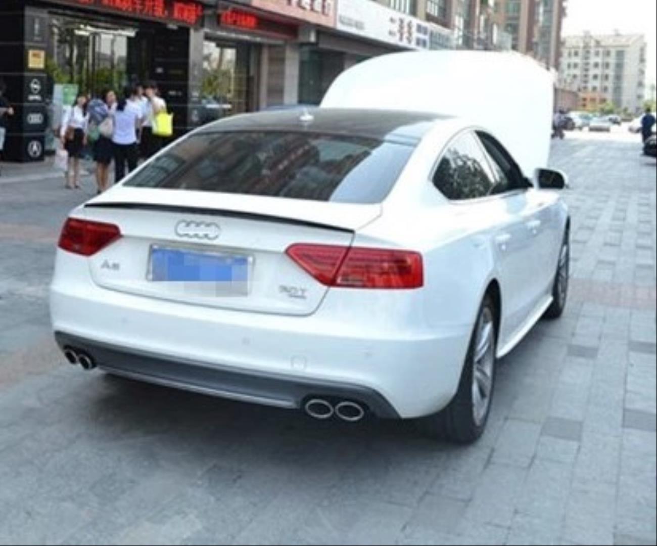 A5 2009-2016  IÇIN UYUMLU SPOILER  - PIANO BLACK (PARLAK SIYAH)