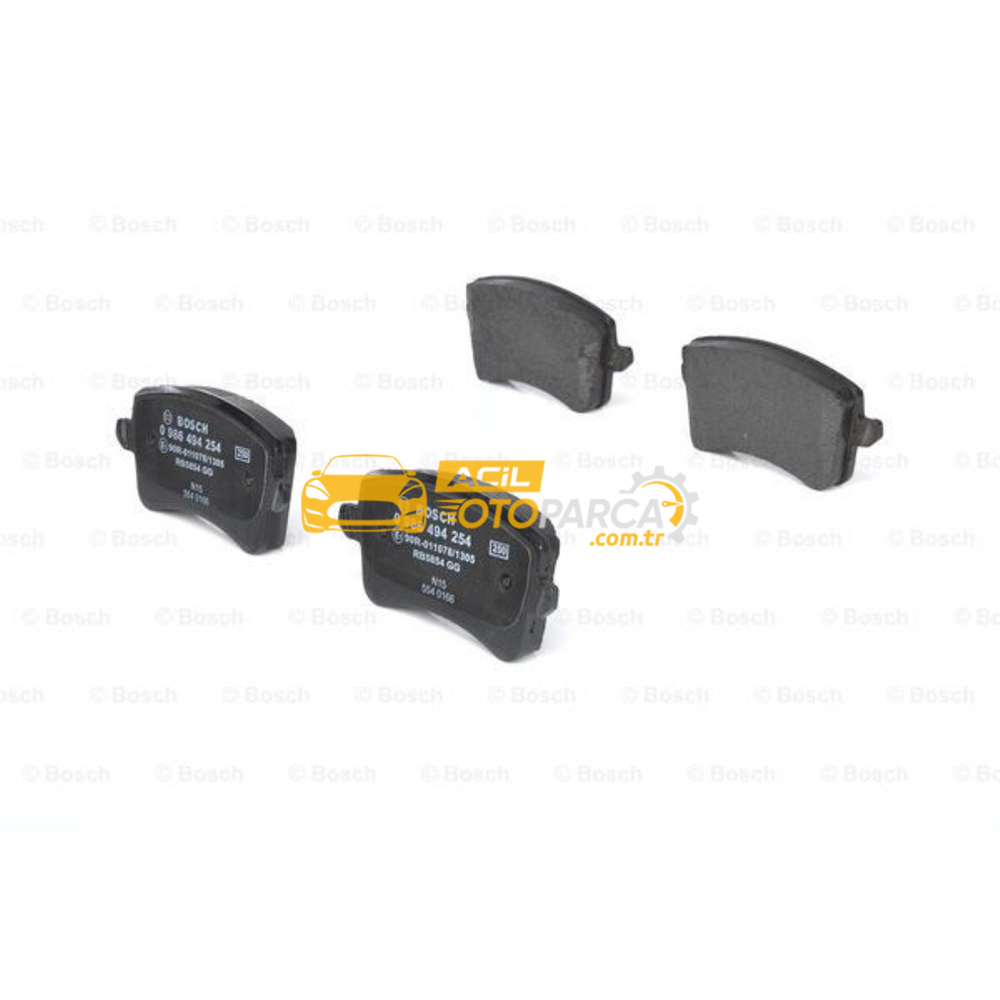 Audi BOSCH 0986494254 | Audi A4 2015 Model Arka Fren Balatası